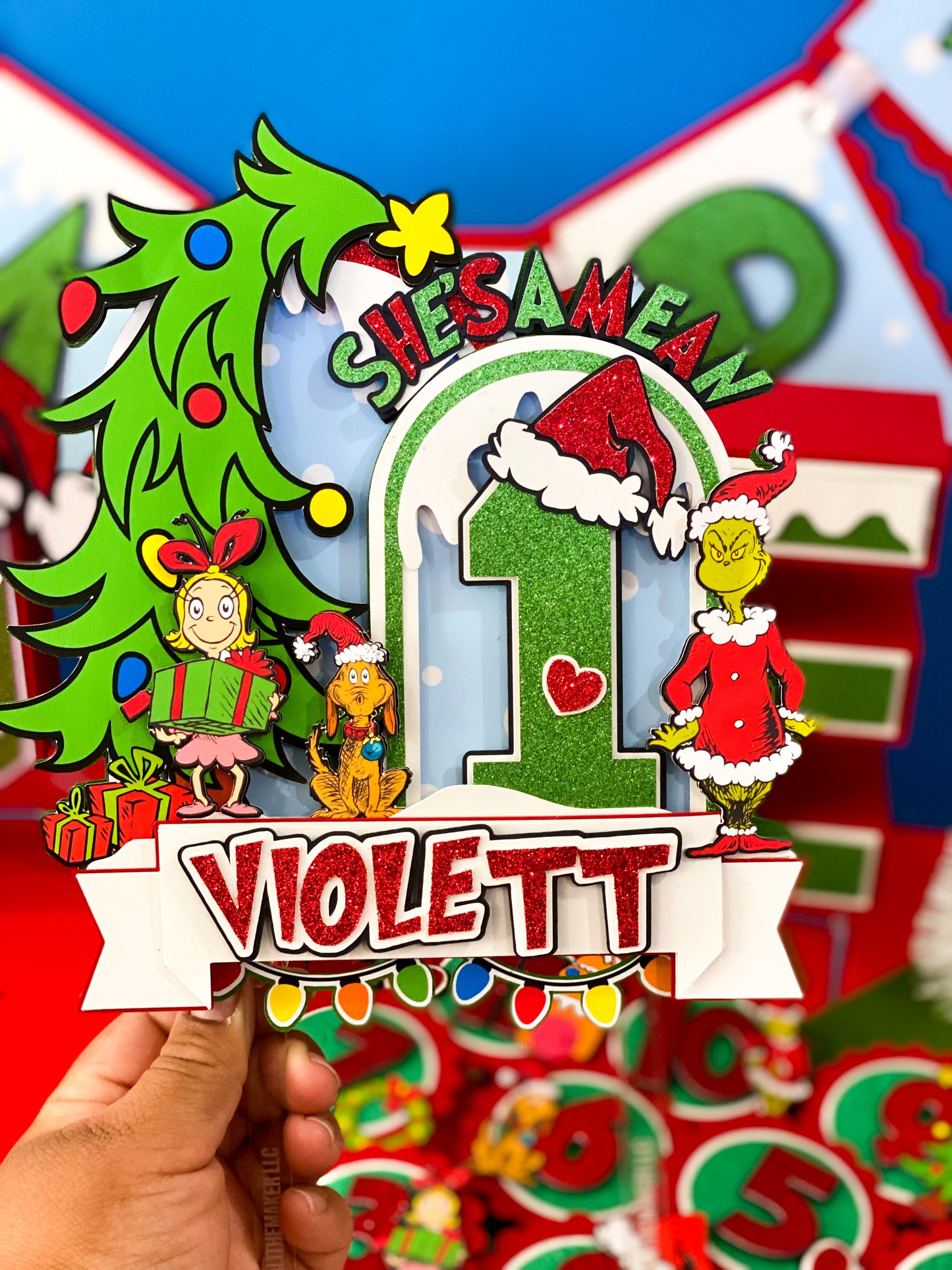 Grinch Cake Topper