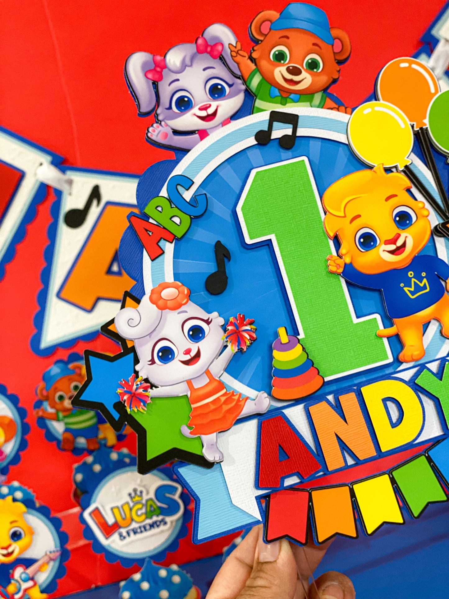 Lucas and Friends Cake Topper