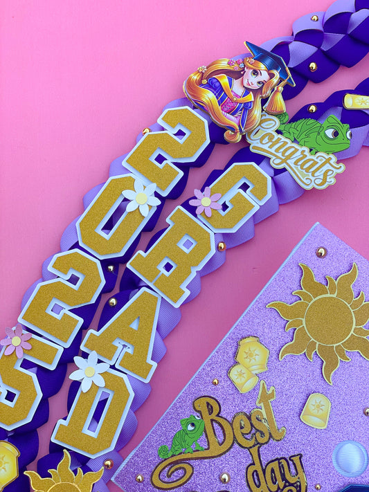 Rapunzel Graduation Lei | Kindergarten Graduation Lei | Graduation Gift | Princess Graduation Lei | Graduation Ribbon Lei | Class of 2025