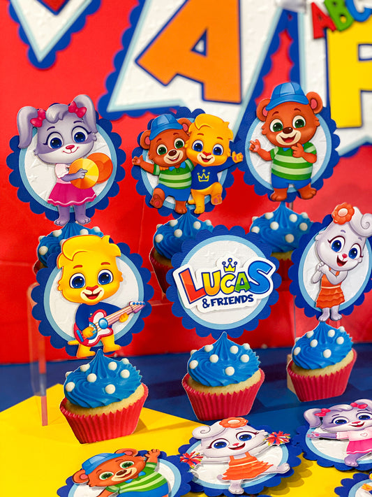 Lucas and Friends 12 Cupcake Toppers