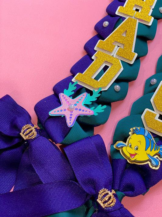 Ariel Little Mermaid Graduation Lei | Kindergarten Graduation Lei | Graduation Gift | Princess Graduation Lei | Graduation Ribbon Lei | Class of 2025