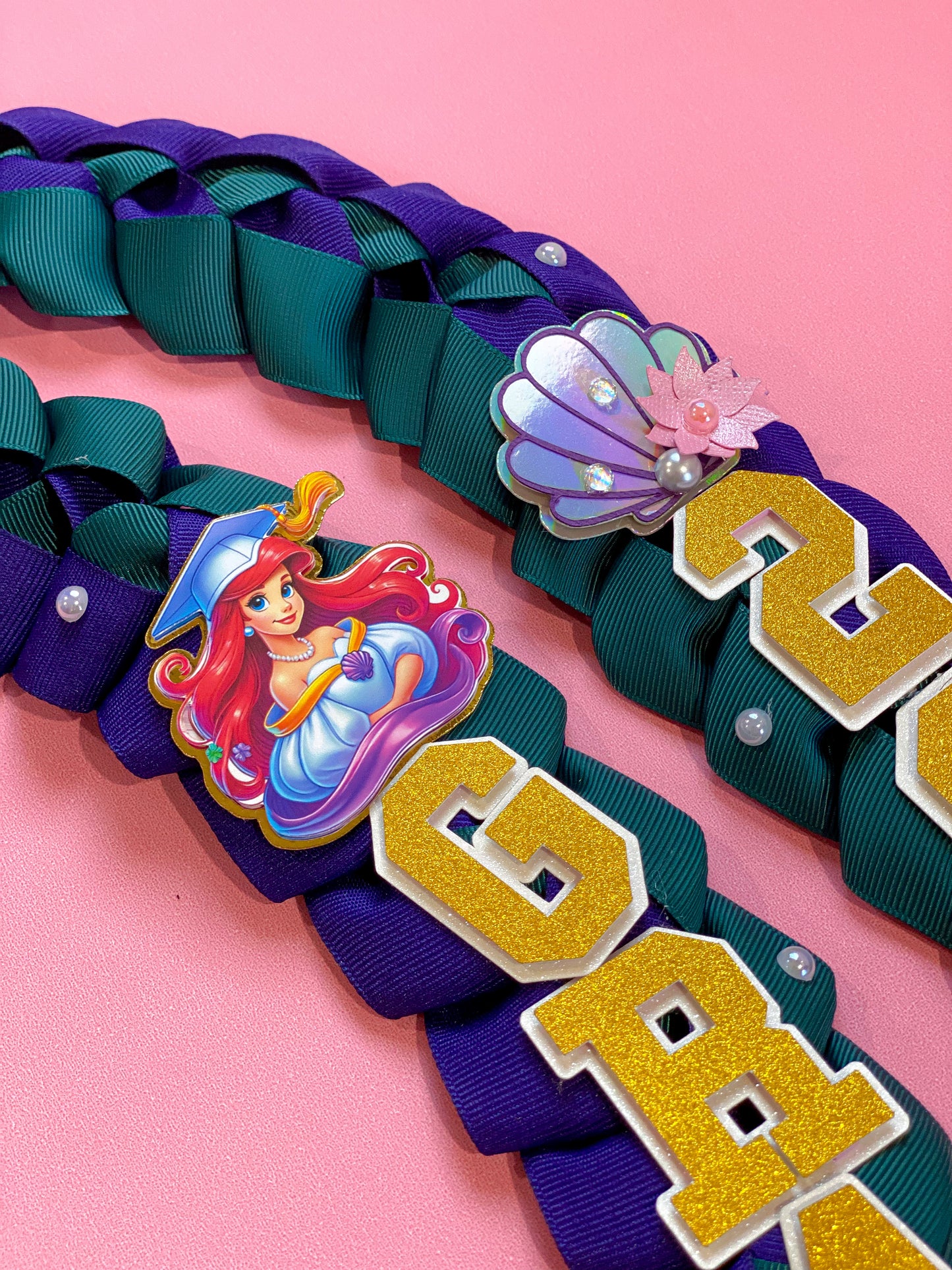 Ariel Little Mermaid Graduation Lei | Kindergarten Graduation Lei | Graduation Gift | Princess Graduation Lei | Graduation Ribbon Lei | Class of 2025