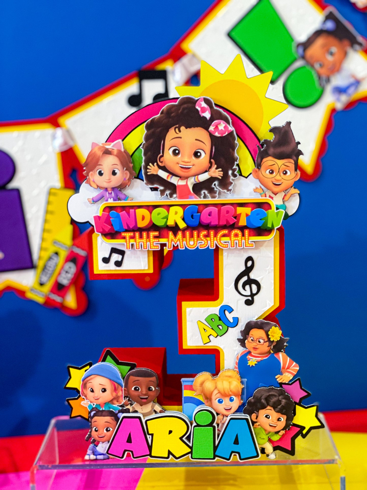 Large Kindergarten: The Musical 3D Letter or Number with Name