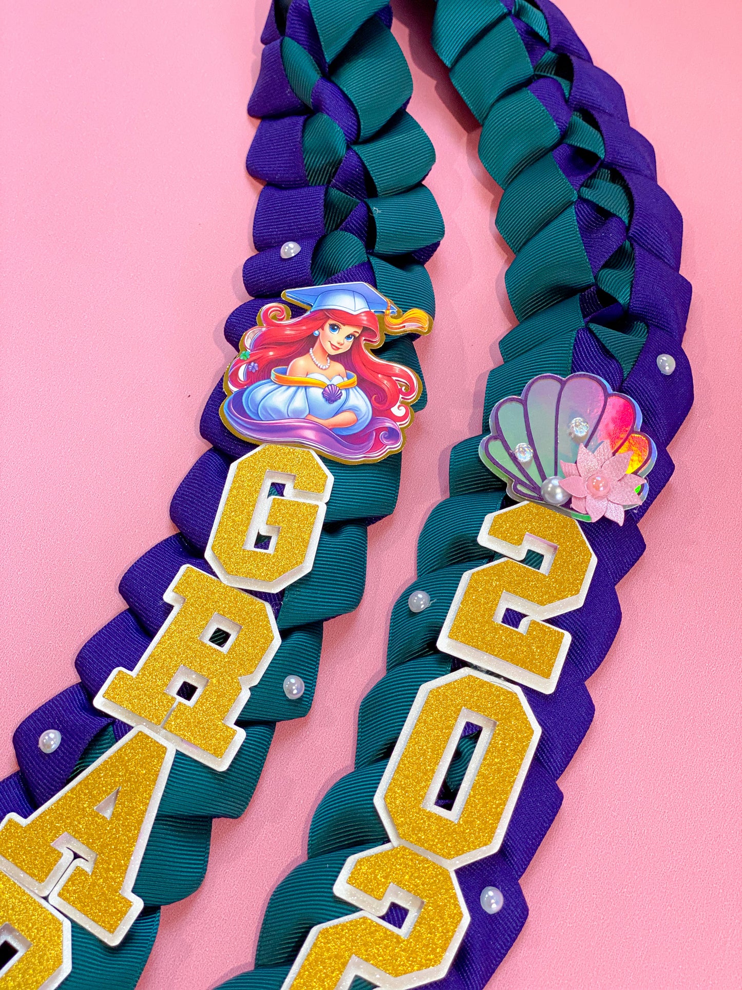 Ariel Little Mermaid Graduation Lei | Kindergarten Graduation Lei | Graduation Gift | Princess Graduation Lei | Graduation Ribbon Lei | Class of 2025