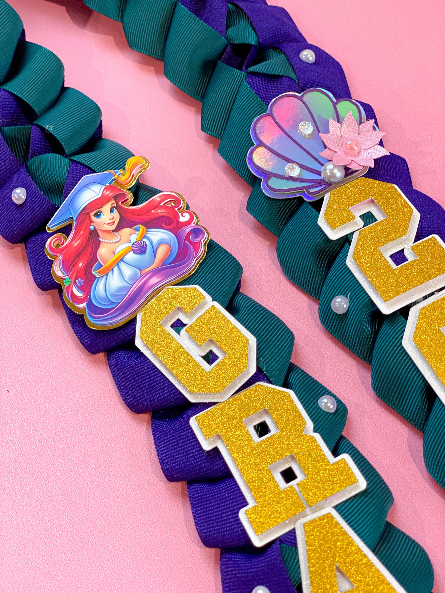 Ariel Little Mermaid Graduation Lei | Kindergarten Graduation Lei | Graduation Gift | Princess Graduation Lei | Graduation Ribbon Lei | Class of 2025