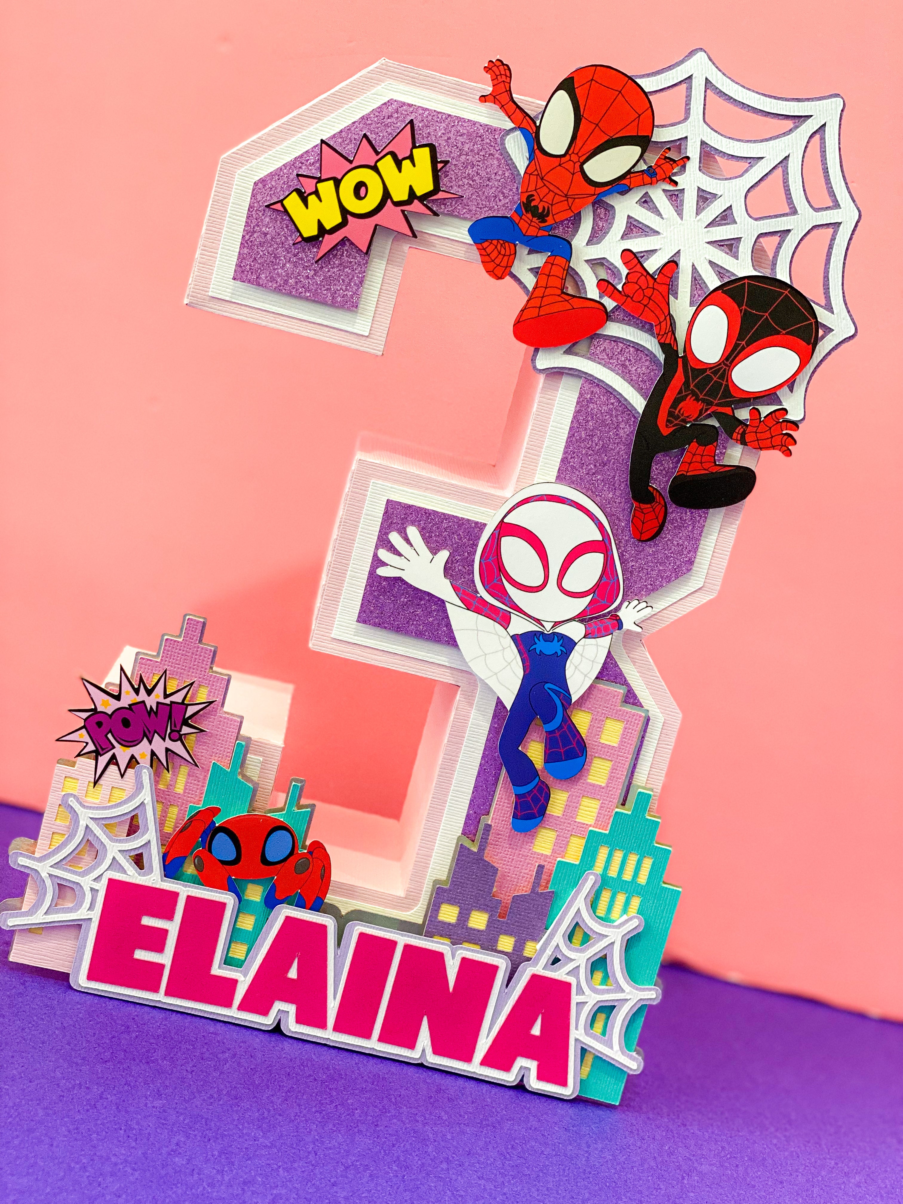 Large Spidey & Amazing Friends 3D Letter or Number with Name
