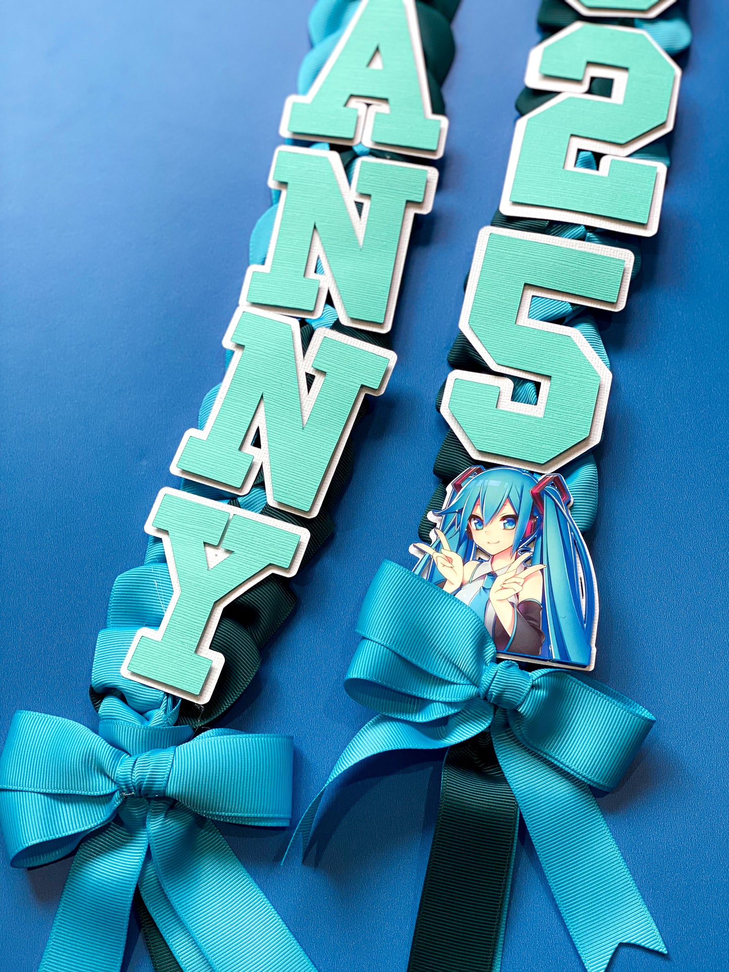 Hatsune Miku Graduation Lei | Kindergarten Graduation Lei | Graduation Gift | Graduation Ribbon Lei | Class of 2026