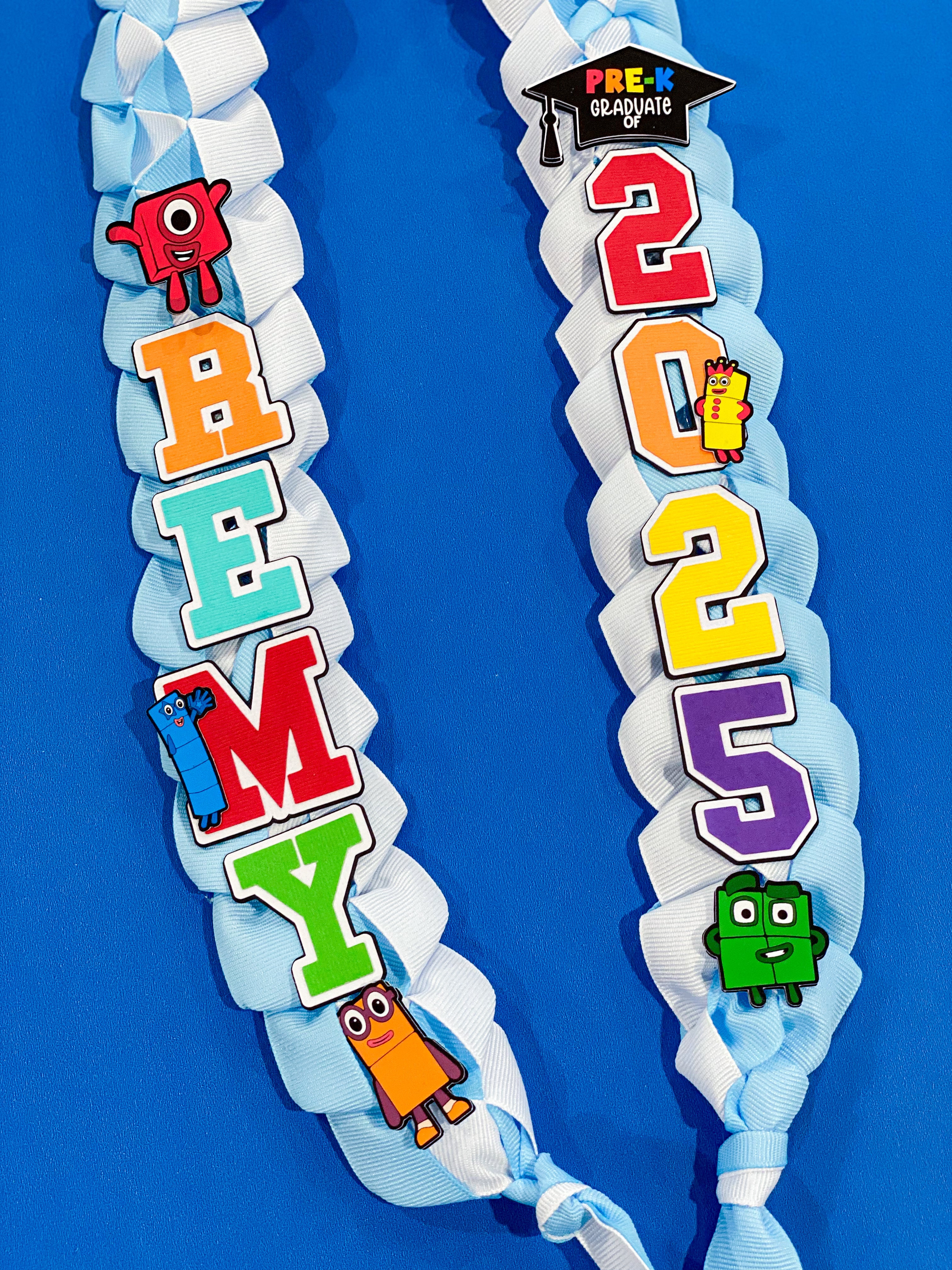 Number Blocks Graduation Lei | Kindergarten Graduation Lei | Graduation Gift | Princess Graduation Lei | Graduation Ribbon Lei | Class of 2026