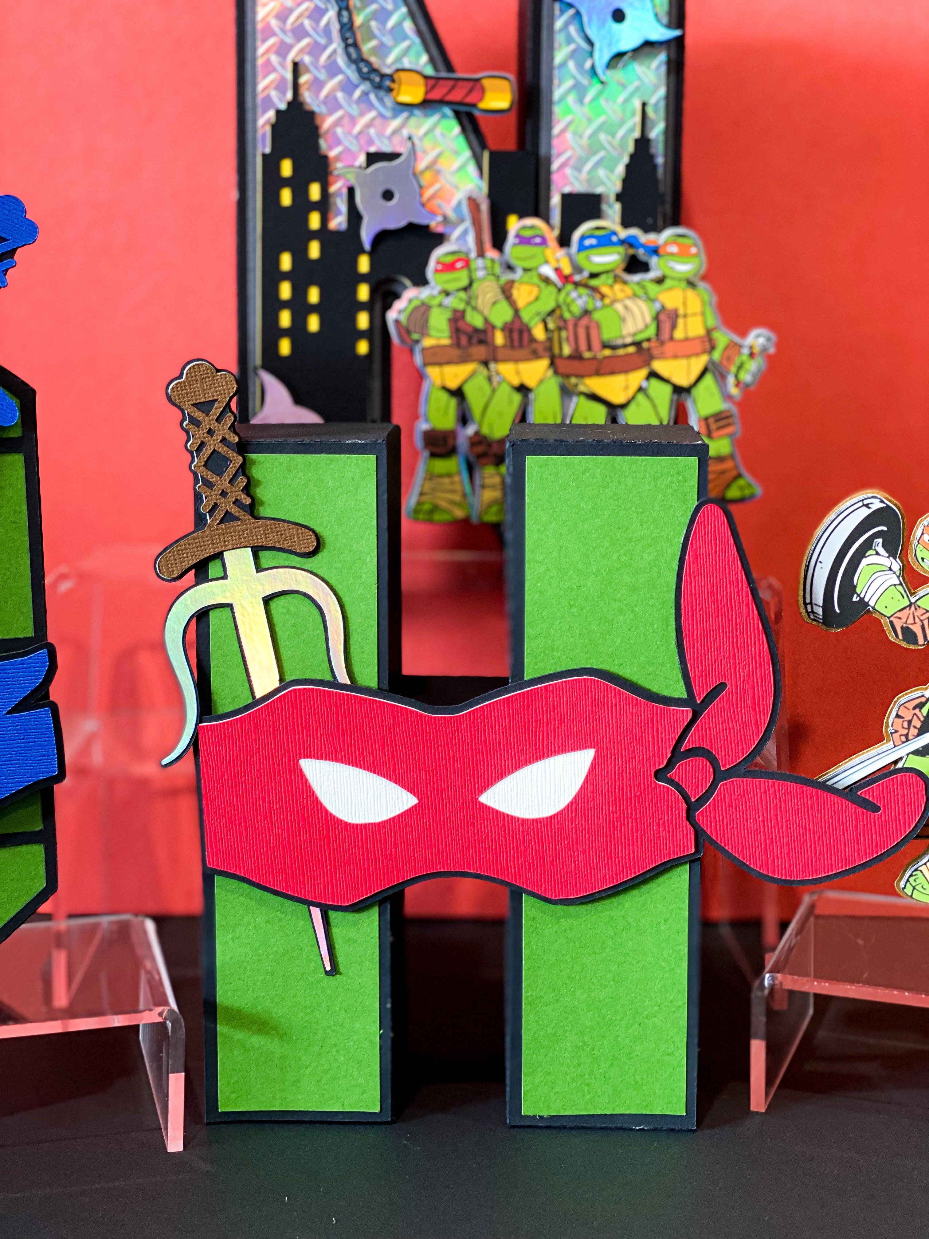 Ninja Turtles 3D Letters or Numbers