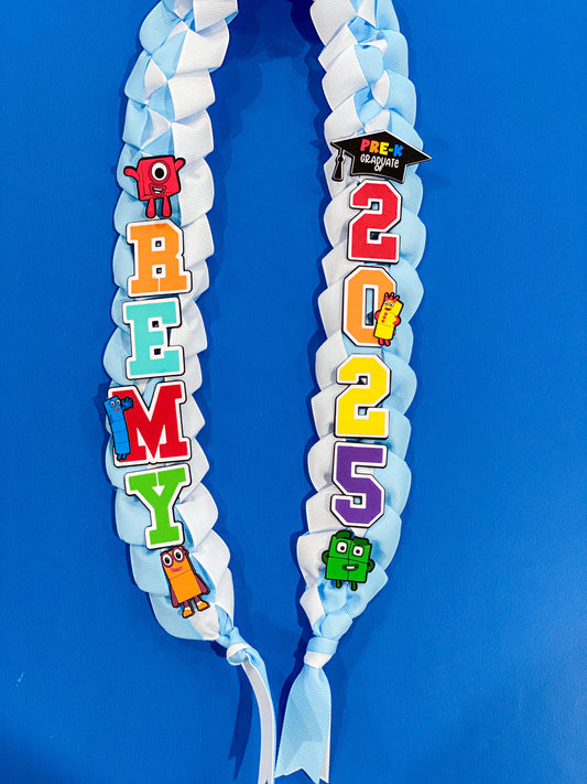 Number Blocks Graduation Lei | Kindergarten Graduation Lei | Graduation Gift | Princess Graduation Lei | Graduation Ribbon Lei | Class of 2026