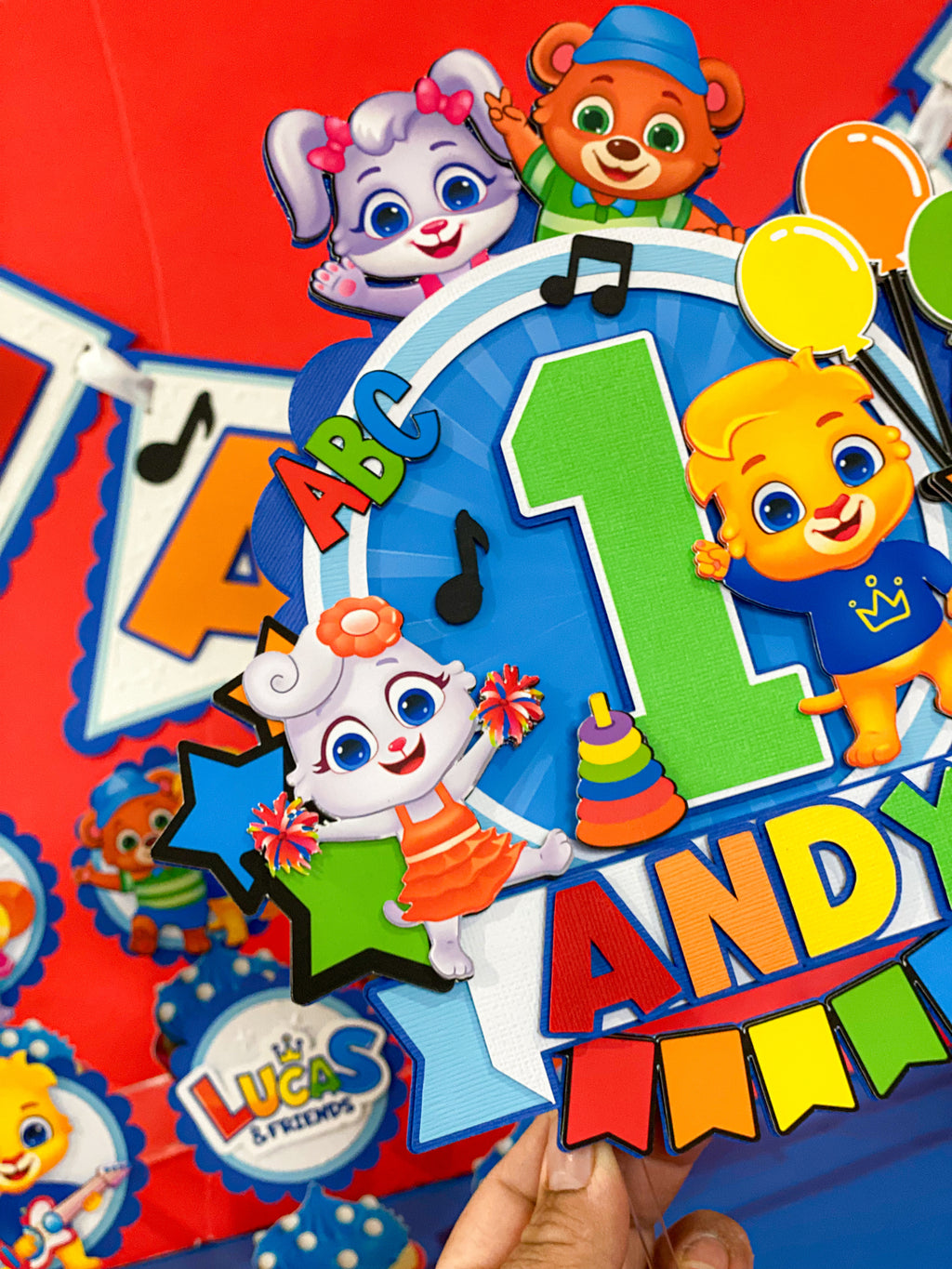 Lucas and Friends Cake Topper