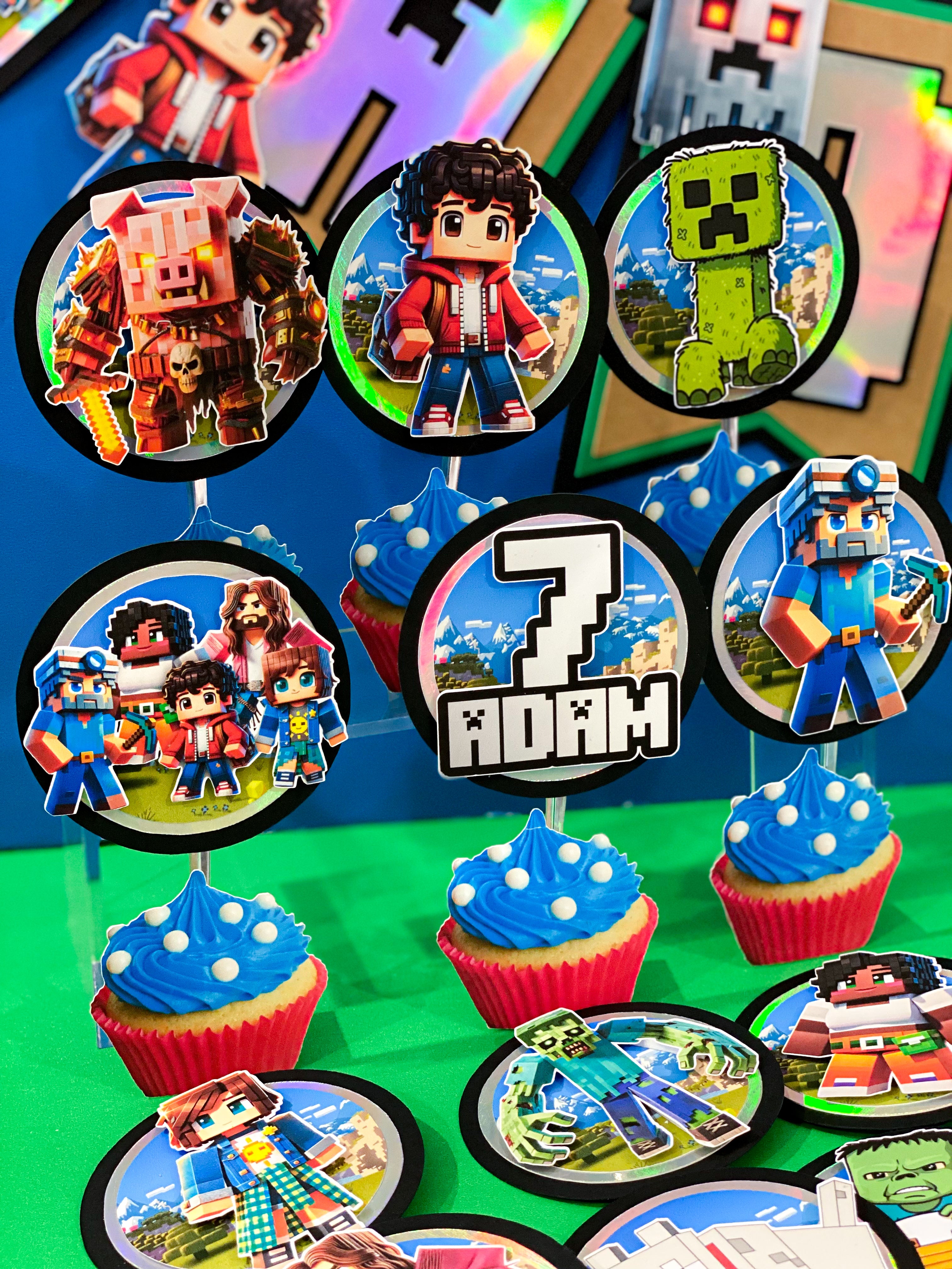 Minecraft 12 Cupcake Toppers