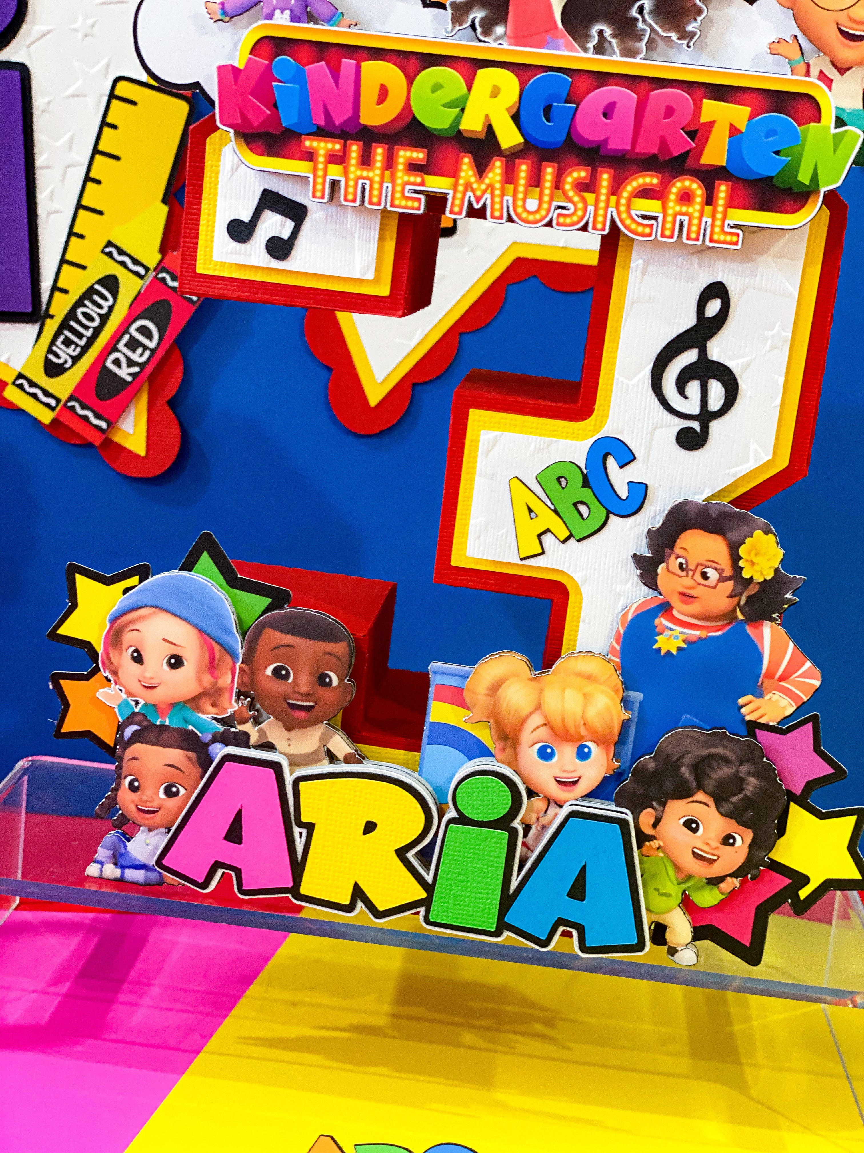 Large Kindergarten: The Musical 3D Letter or Number with Name