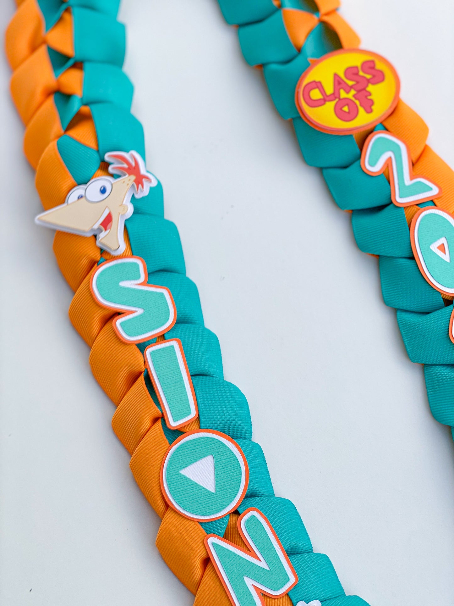 Bundle Phineas and Ferb Graduation Cap Topper and Lei | Kindergarten Graduation | Graduation Gift | Personalized Grad Cap and Lei | Class of 2026