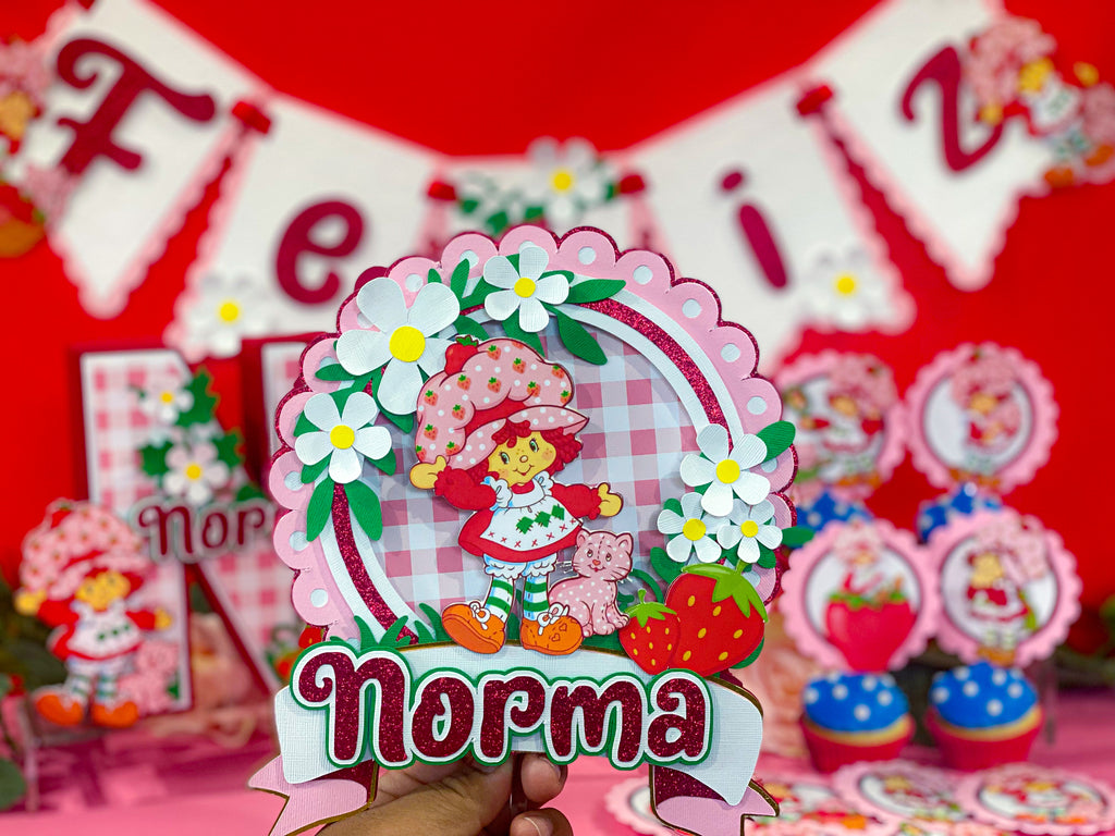 Strawberry Shortcake Cake Topper