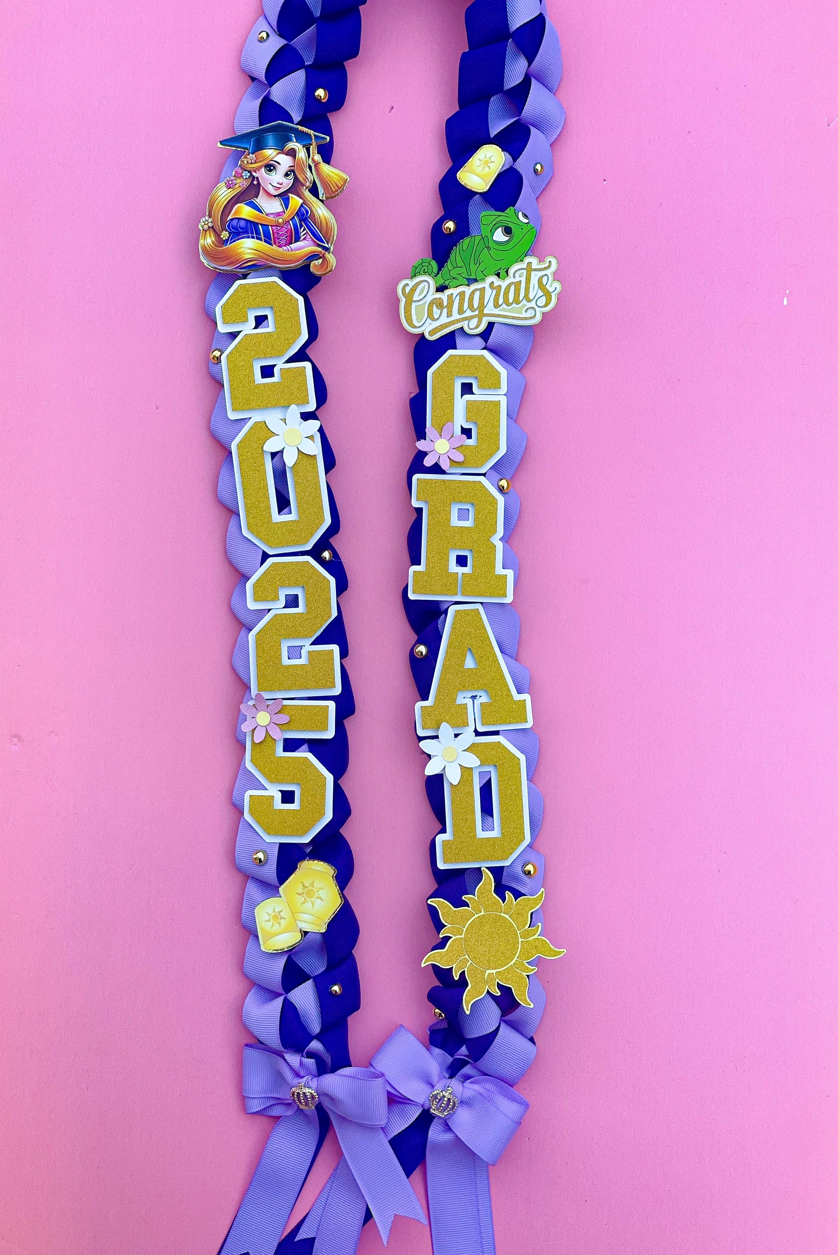 Rapunzel Graduation Lei | Kindergarten Graduation Lei | Graduation Gift | Princess Graduation Lei | Graduation Ribbon Lei | Class of 2025