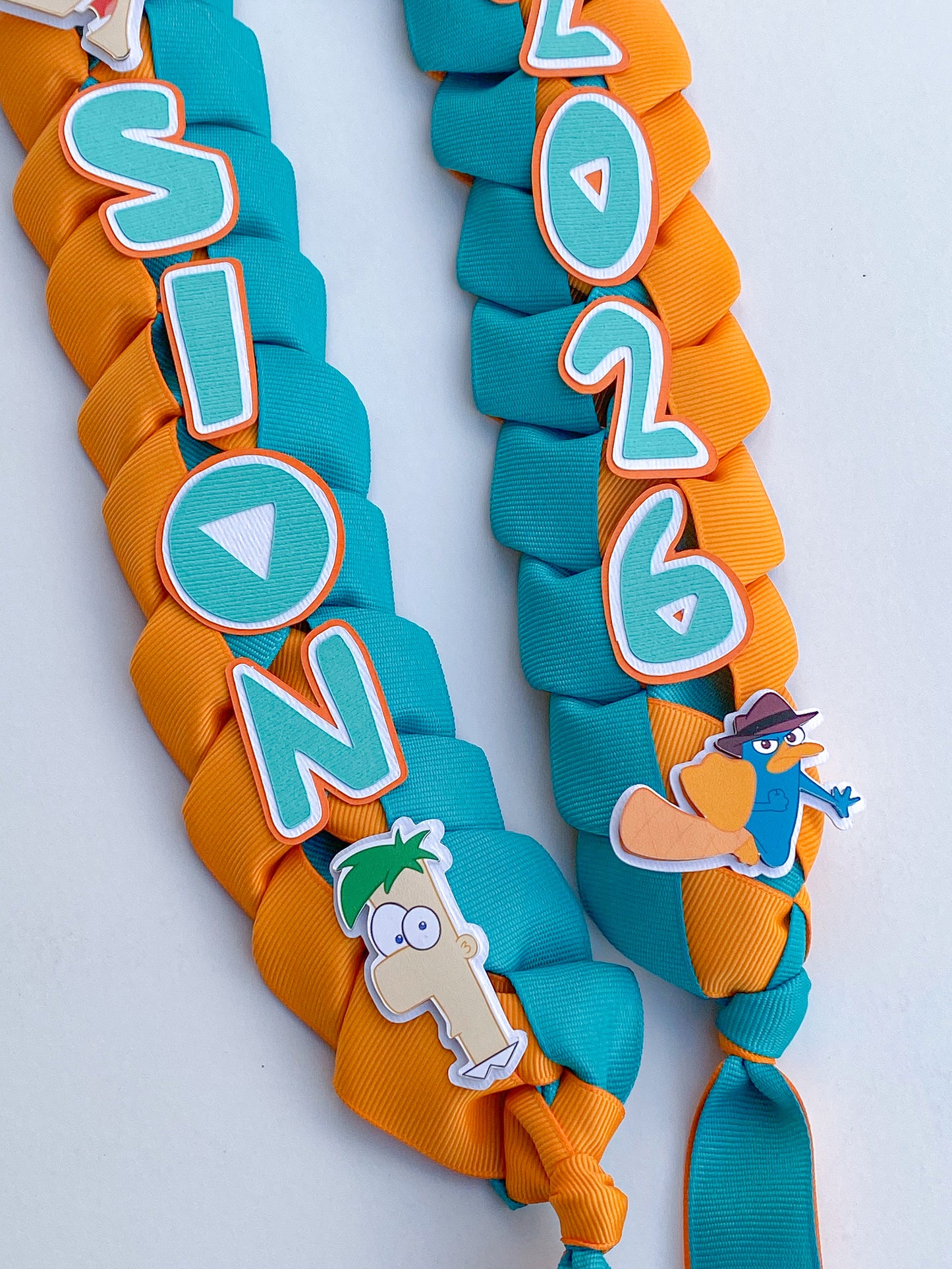 Bundle Phineas and Ferb Graduation Cap Topper and Lei | Kindergarten Graduation | Graduation Gift | Personalized Grad Cap and Lei | Class of 2026
