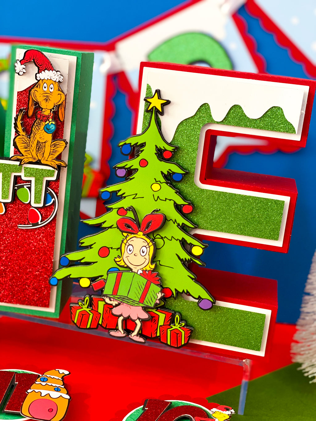 Grinch 3D Letters or Numbers