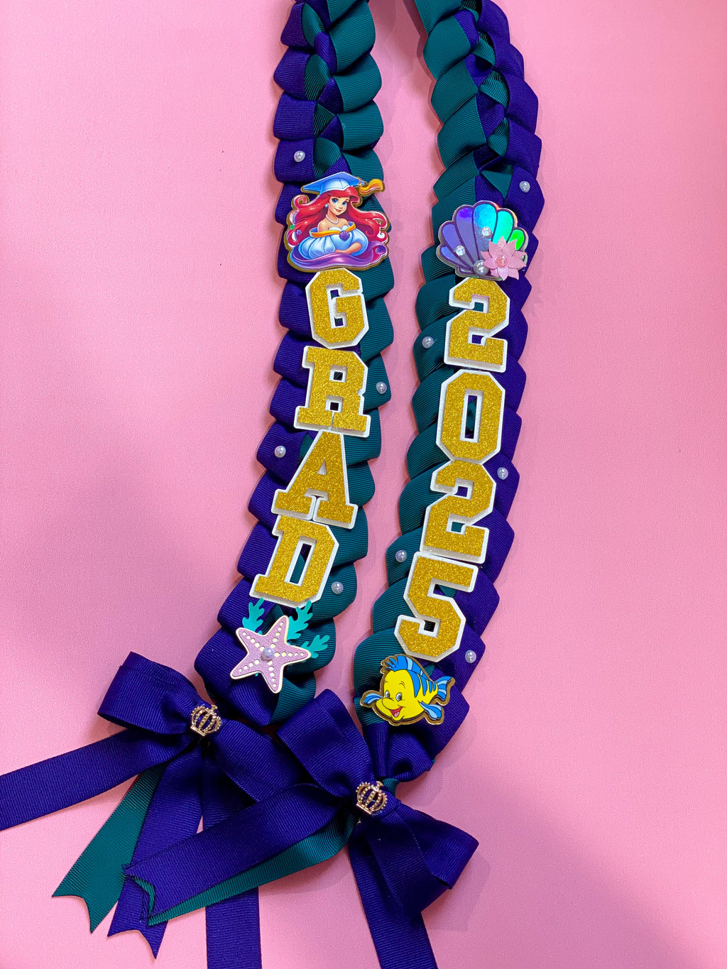 Ariel Little Mermaid Graduation Lei | Kindergarten Graduation Lei | Graduation Gift | Princess Graduation Lei | Graduation Ribbon Lei | Class of 2025