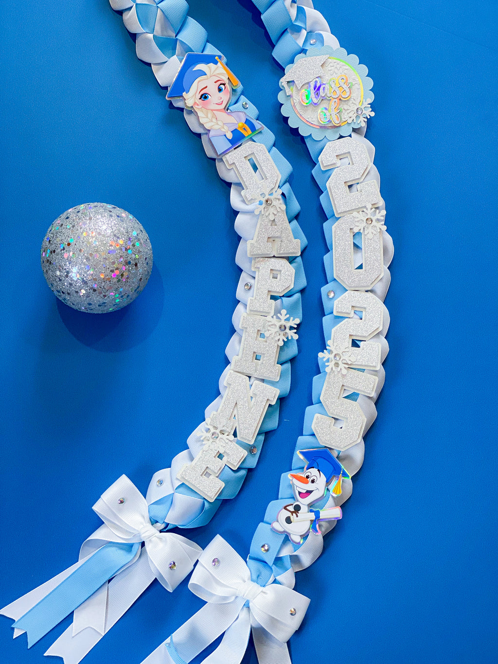 Frozen Elsa Graduation Lei | Kindergarten Graduation Lei | Graduation Gift | Princess Graduation Lei | Graduation Ribbon Lei | Class of 2025