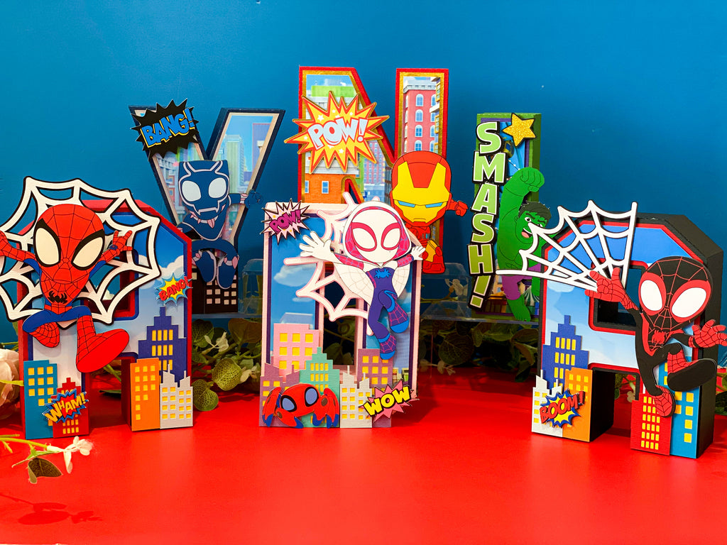 Spidey and Amazing Friends 3D Letters or Numbers