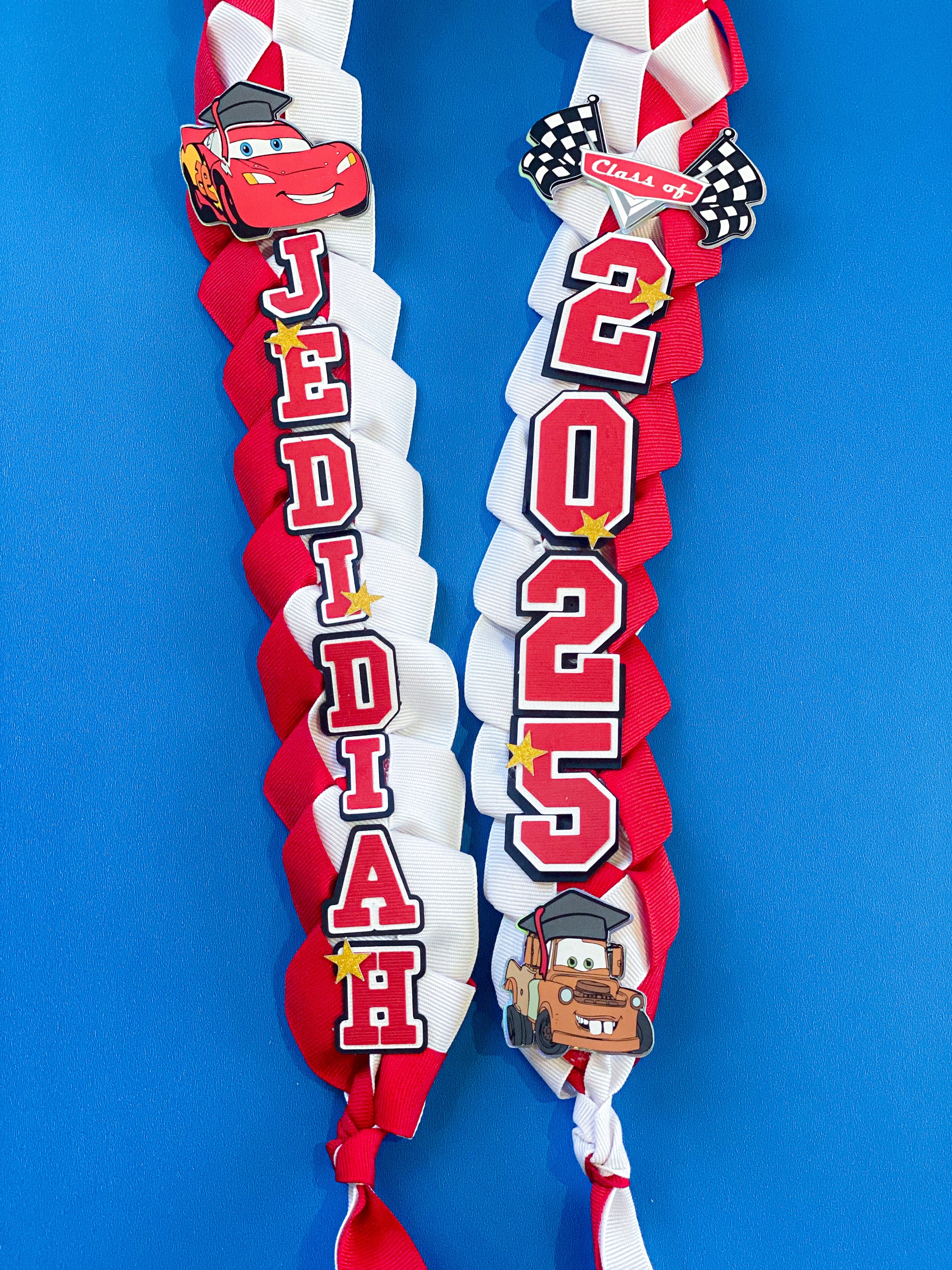 Disney Cars Graduation Lei | Kindergarten Graduation Lei | Graduation Gift | Princess Graduation Lei | Graduation Ribbon Lei | Class of 2026