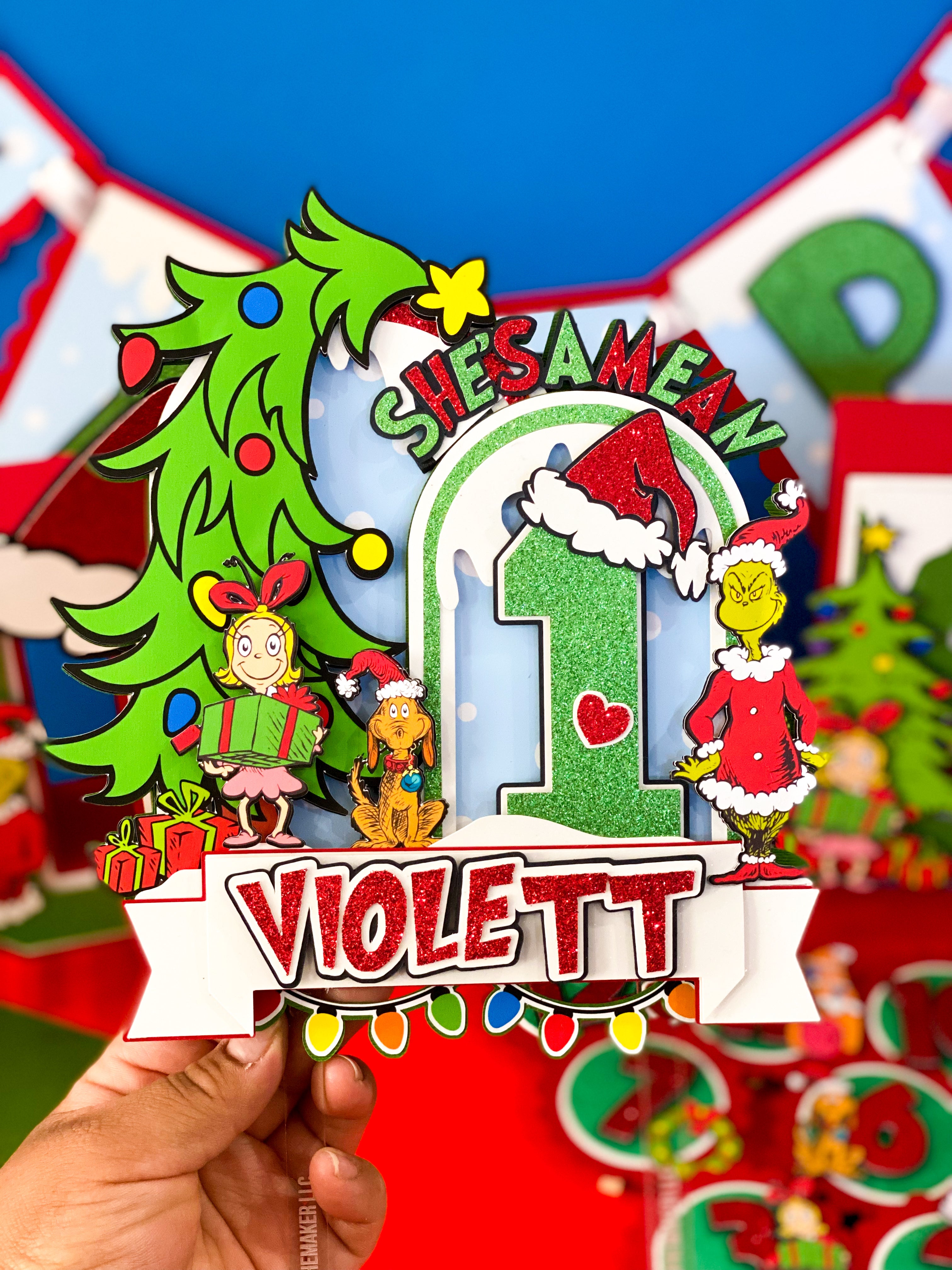 Grinch Cake Topper