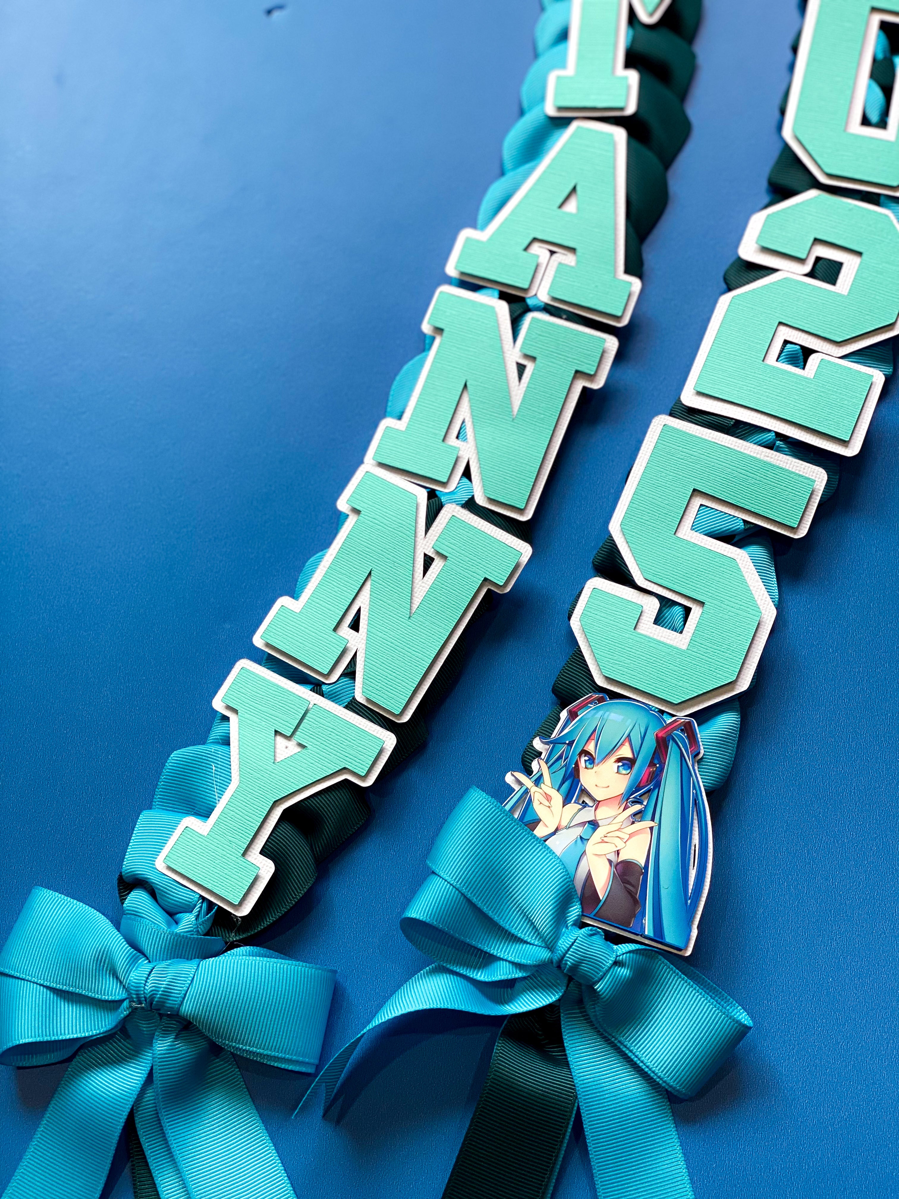 Hatsune Miku Graduation Lei | Kindergarten Graduation Lei | Graduation Gift | Princess Graduation Lei | Graduation Ribbon Lei | Class of 2026