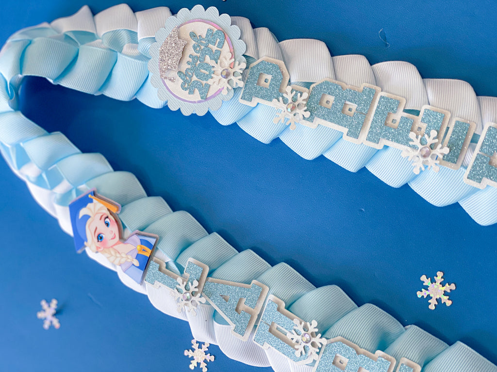 Frozen Elsa Graduation Lei | Kindergarten Graduation Lei | Graduation Gift | Princess Graduation Lei | Graduation Ribbon Lei | Class of 2025