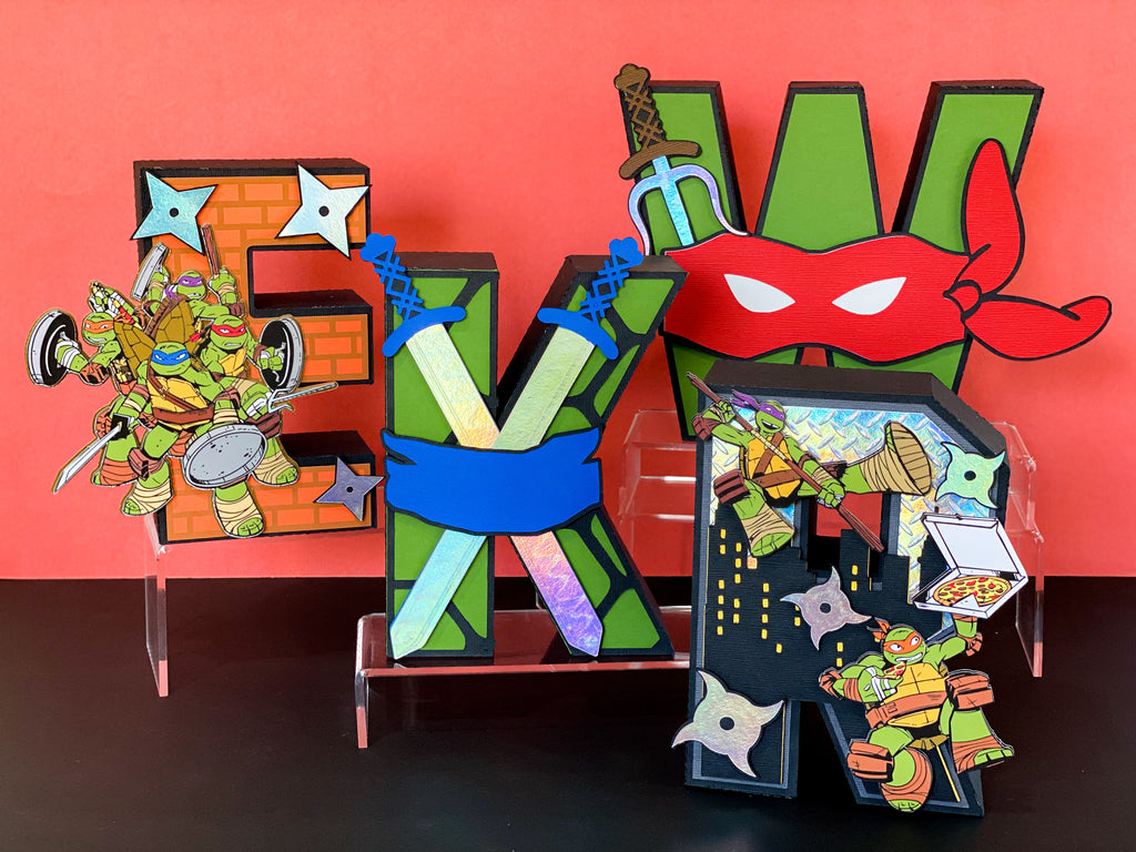 Ninja Turtles 3D Letters or Numbers