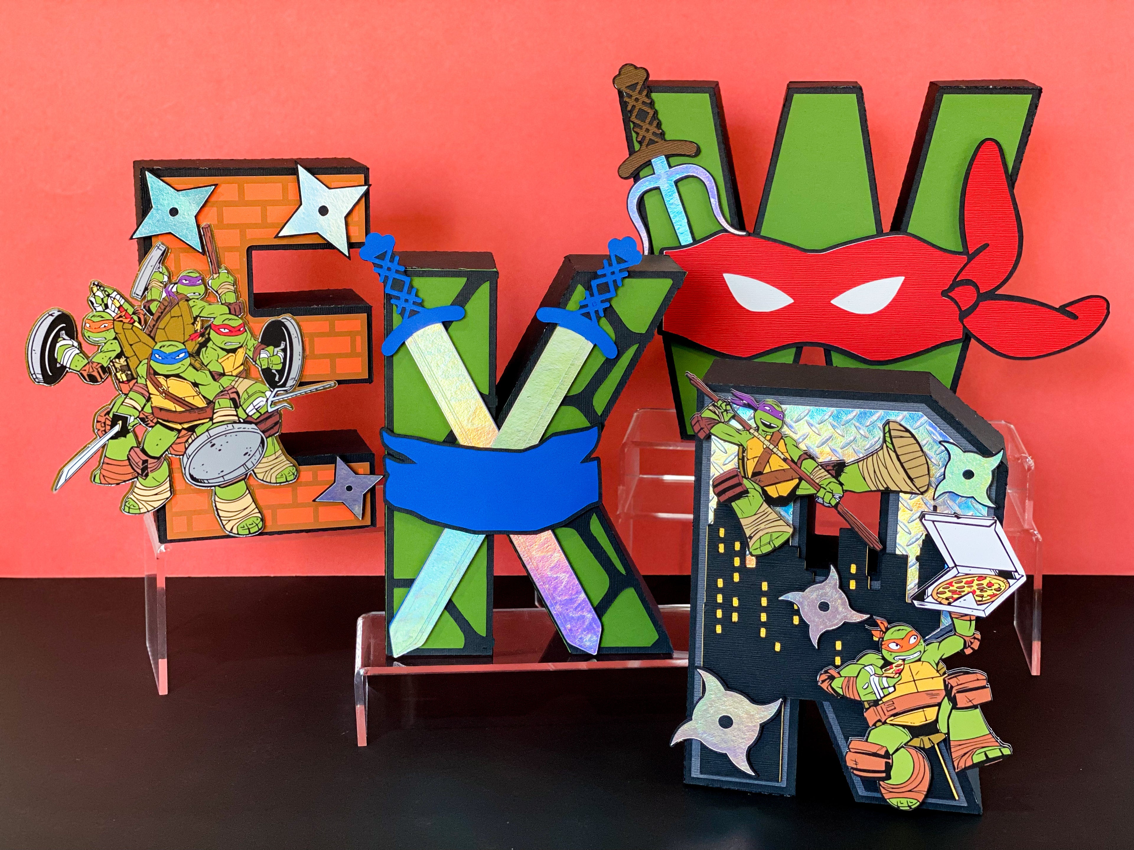 Ninja Turtles 3D Letters or Numbers