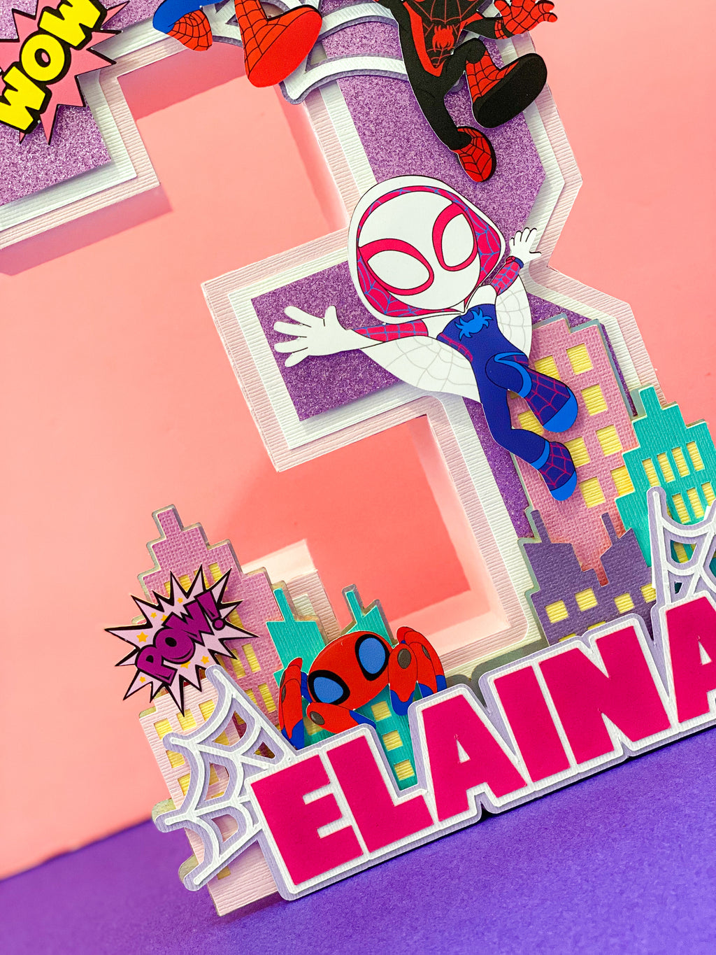 Large Spidey & Amazing Friends 3D Letter or Number with Name