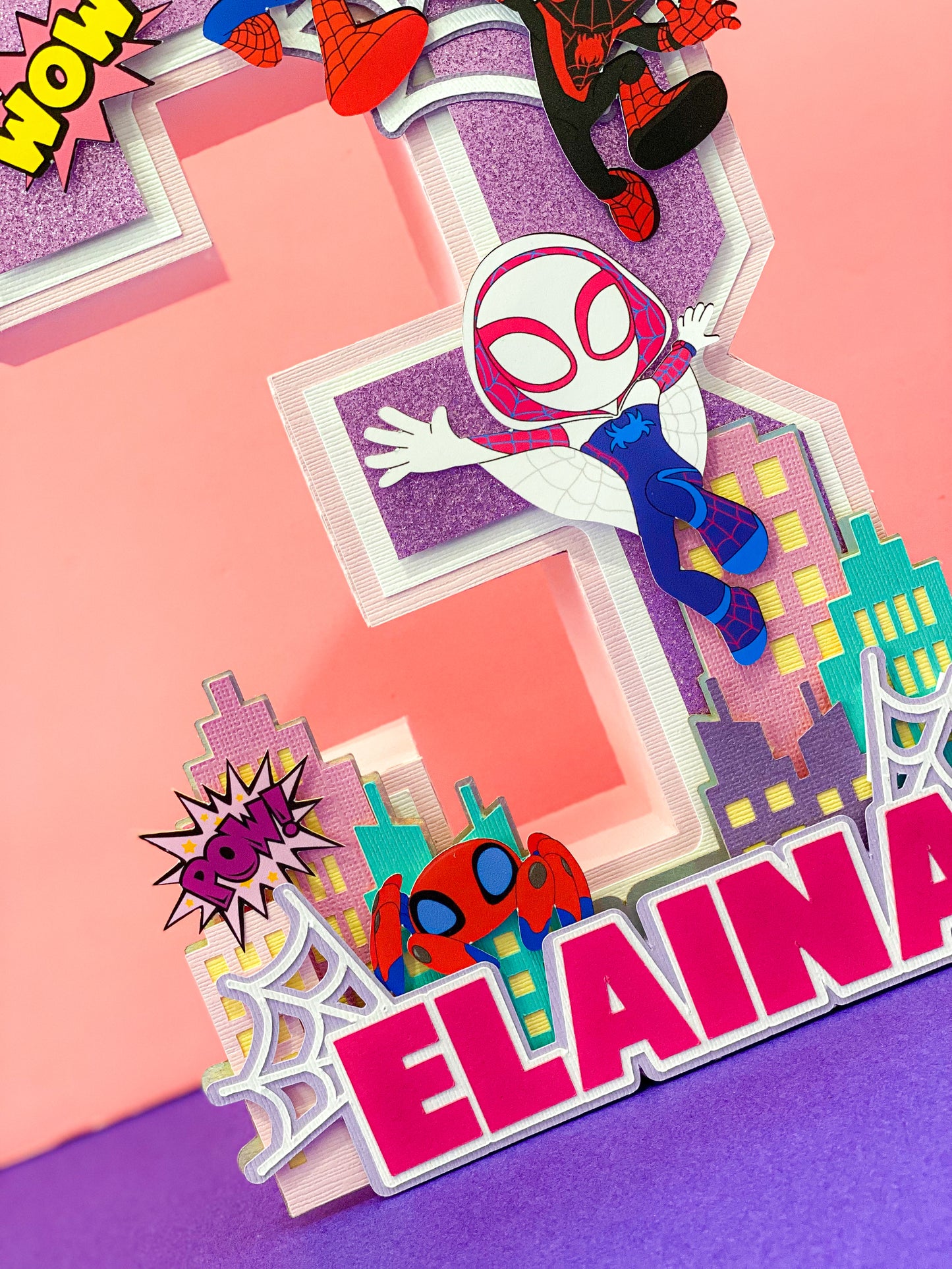 Large Spidey & Amazing Friends 3D Letter or Number with Name