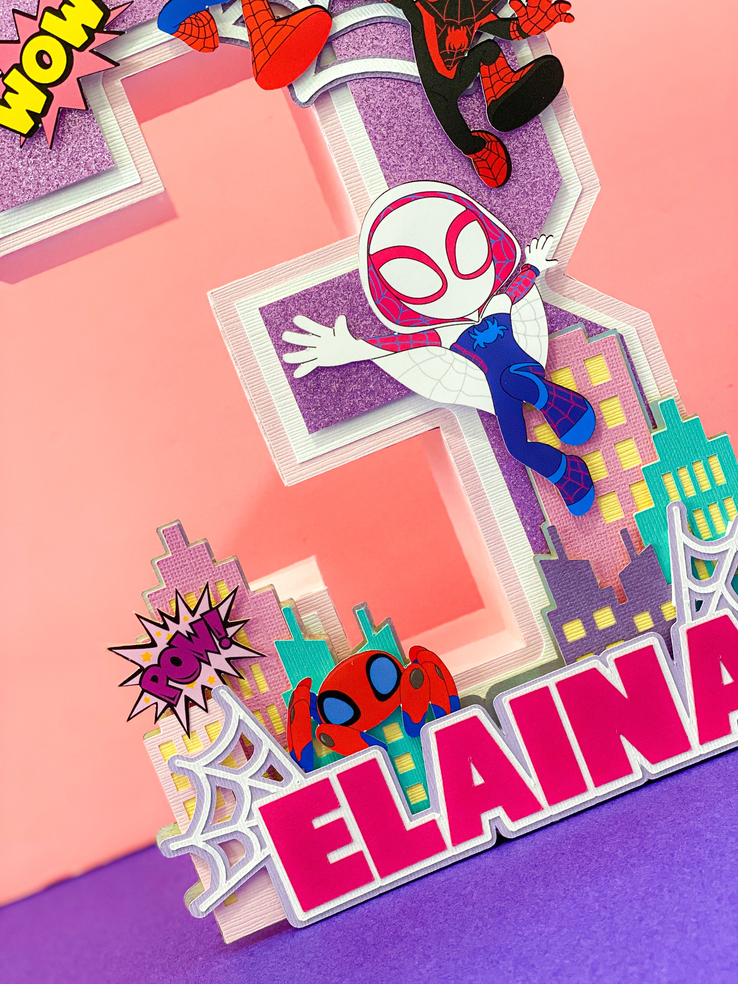 Large Spidey & Amazing Friends 3D Letter or Number with Name