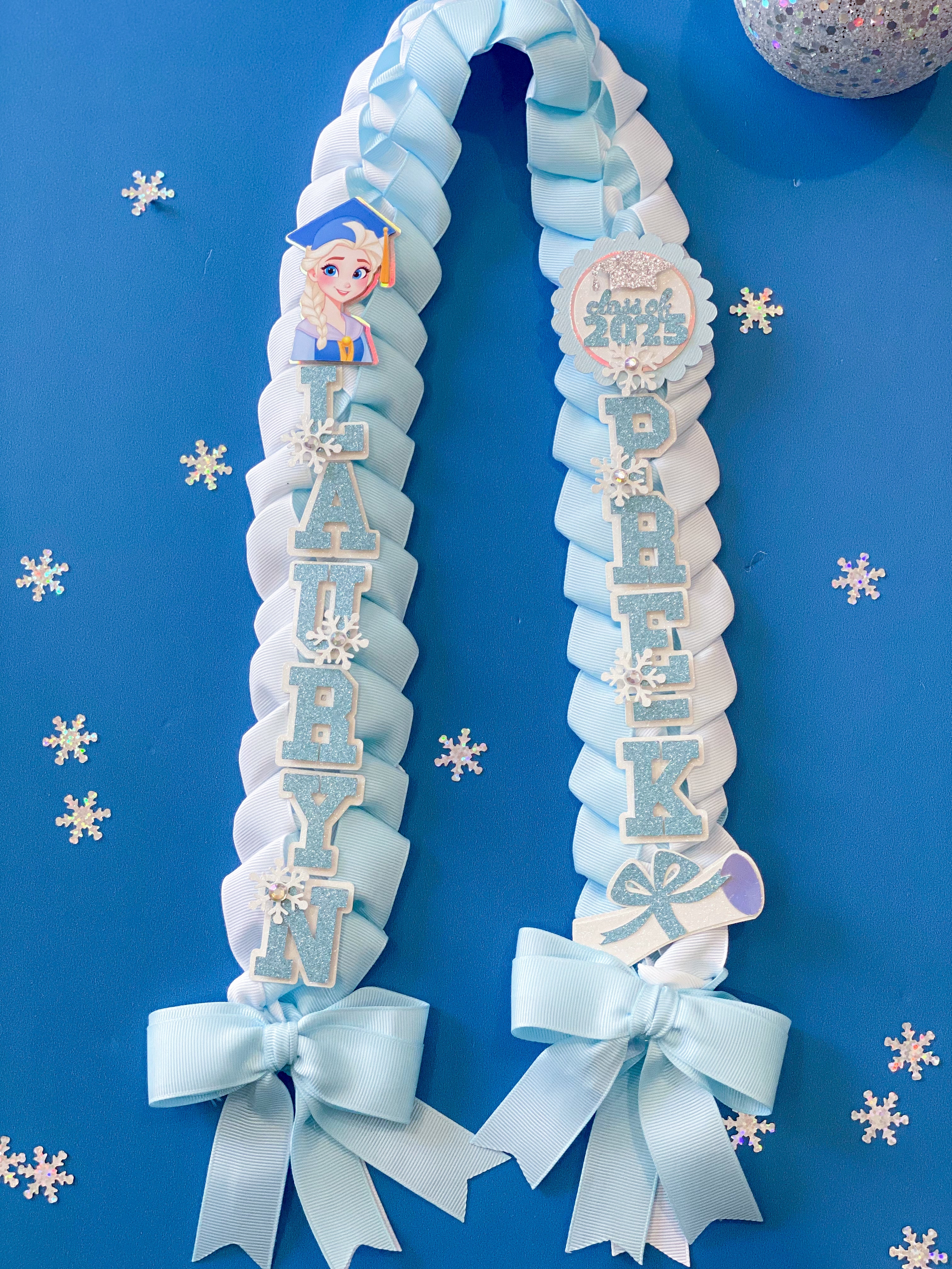 Frozen Elsa Graduation Lei | Kindergarten Graduation Lei | Graduation Gift | Princess Graduation Lei | Graduation Ribbon Lei | Class of 2025