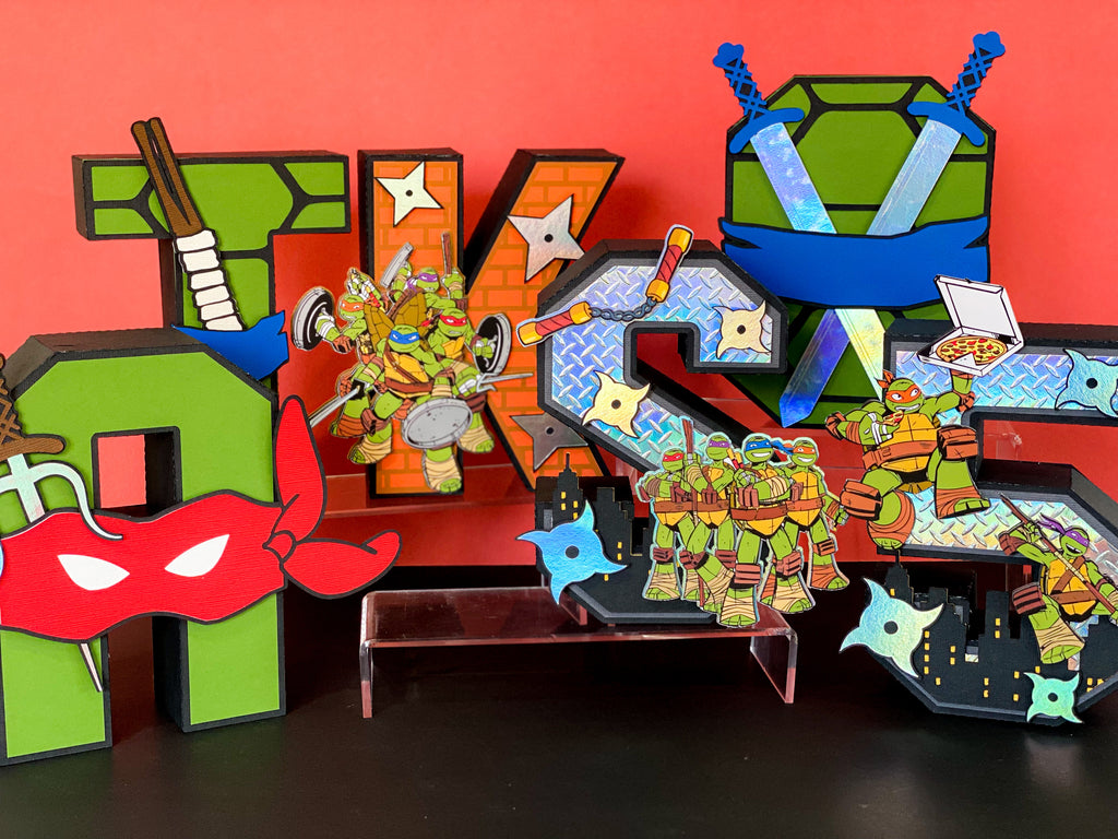 Ninja Turtles 3D Letters or Numbers