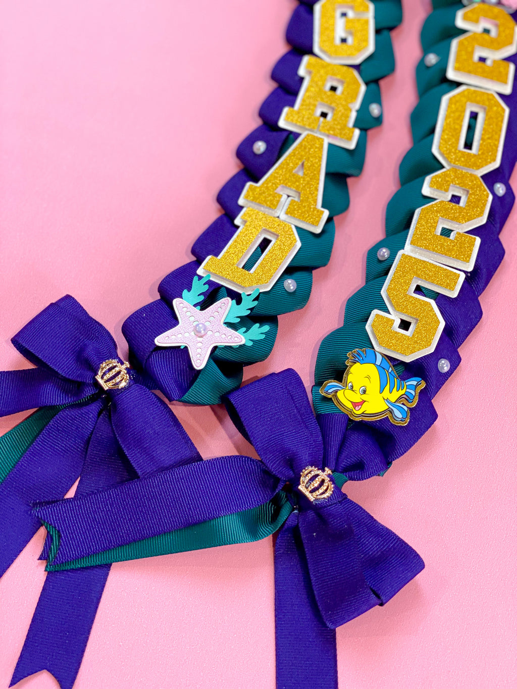 Ariel Little Mermaid Graduation Lei | Kindergarten Graduation Lei | Graduation Gift | Princess Graduation Lei | Graduation Ribbon Lei | Class of 2025