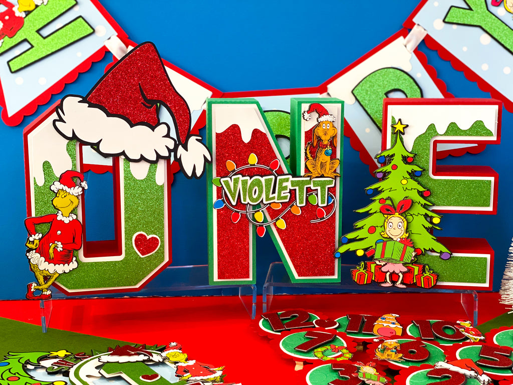 Grinch 3D Letters or Numbers