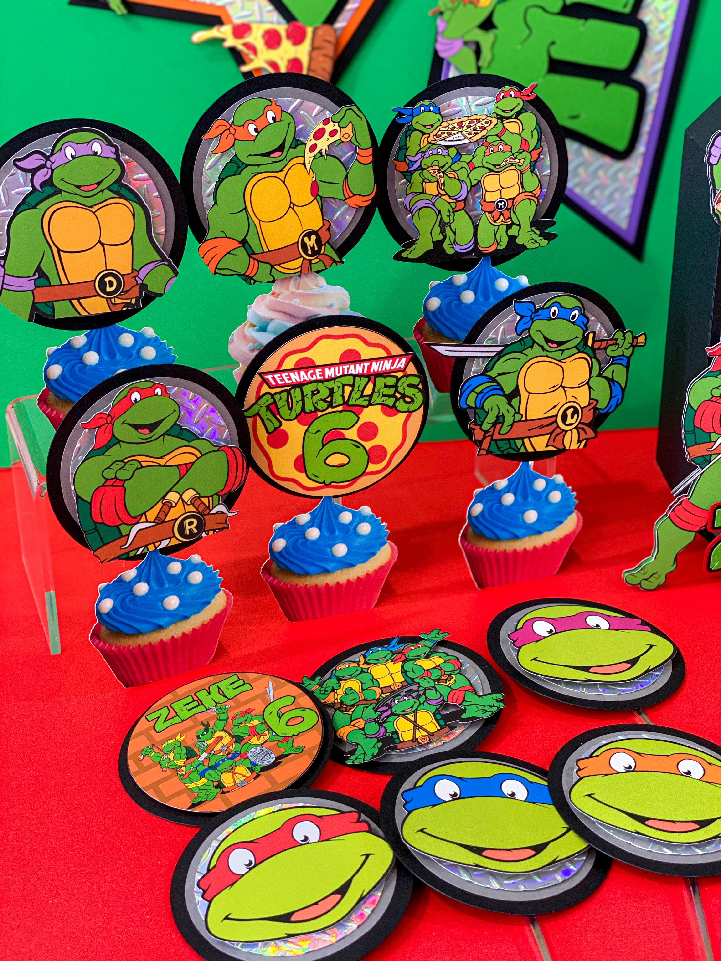 Ninja Turtles 12 Cupcake Toppers