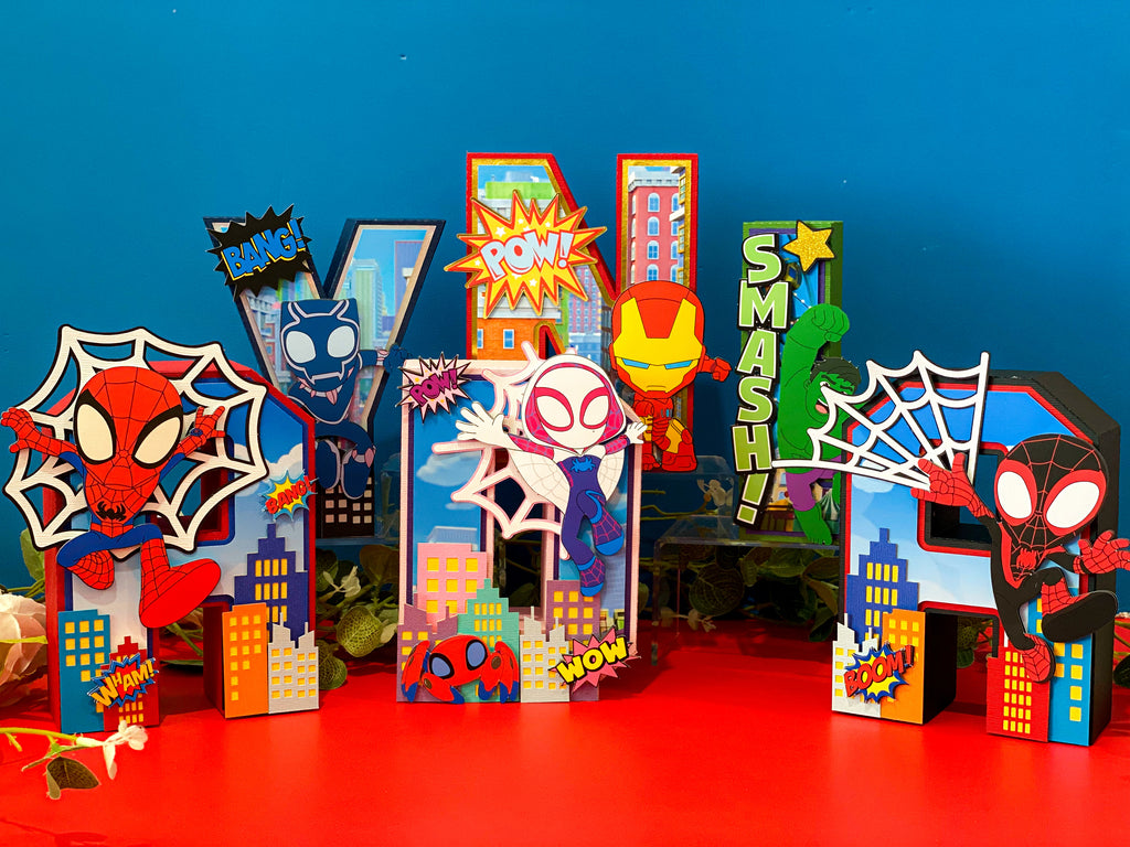 Spidey and Amazing Friends 3D Letters or Numbers