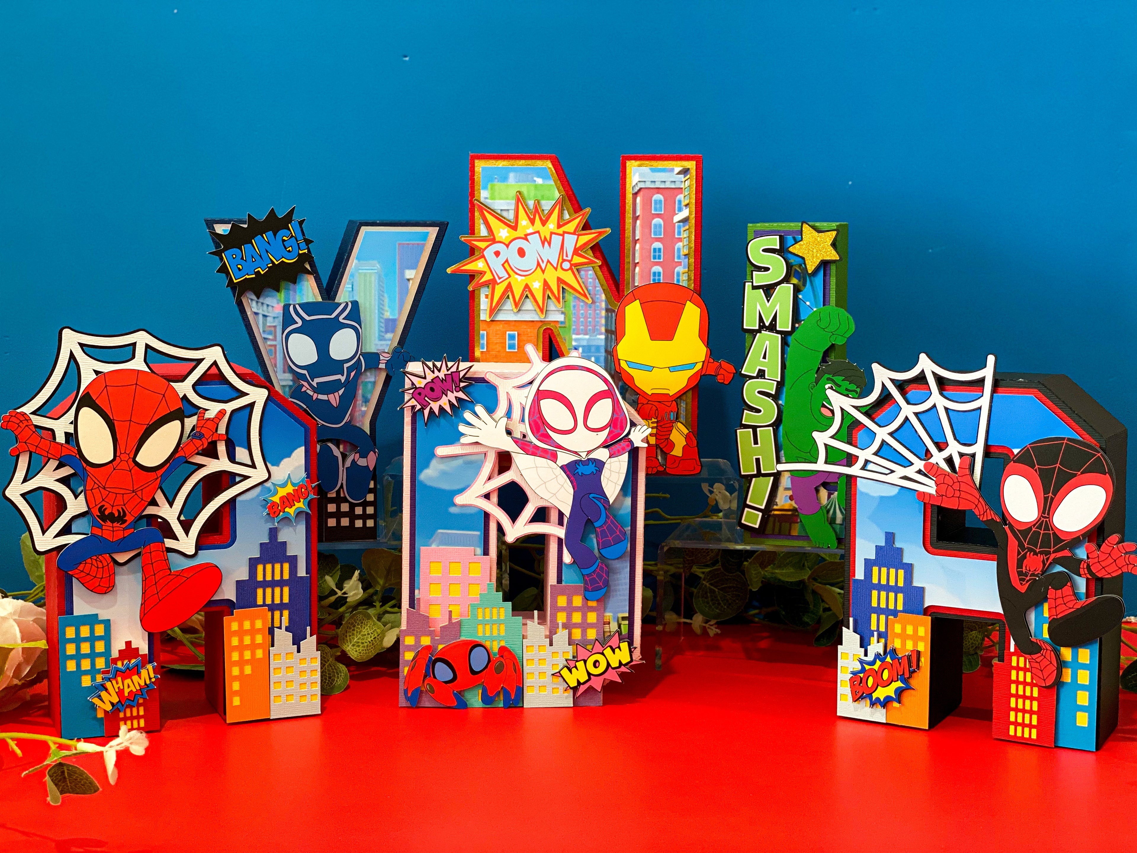 Spidey and Amazing Friends 3D Letters or Numbers