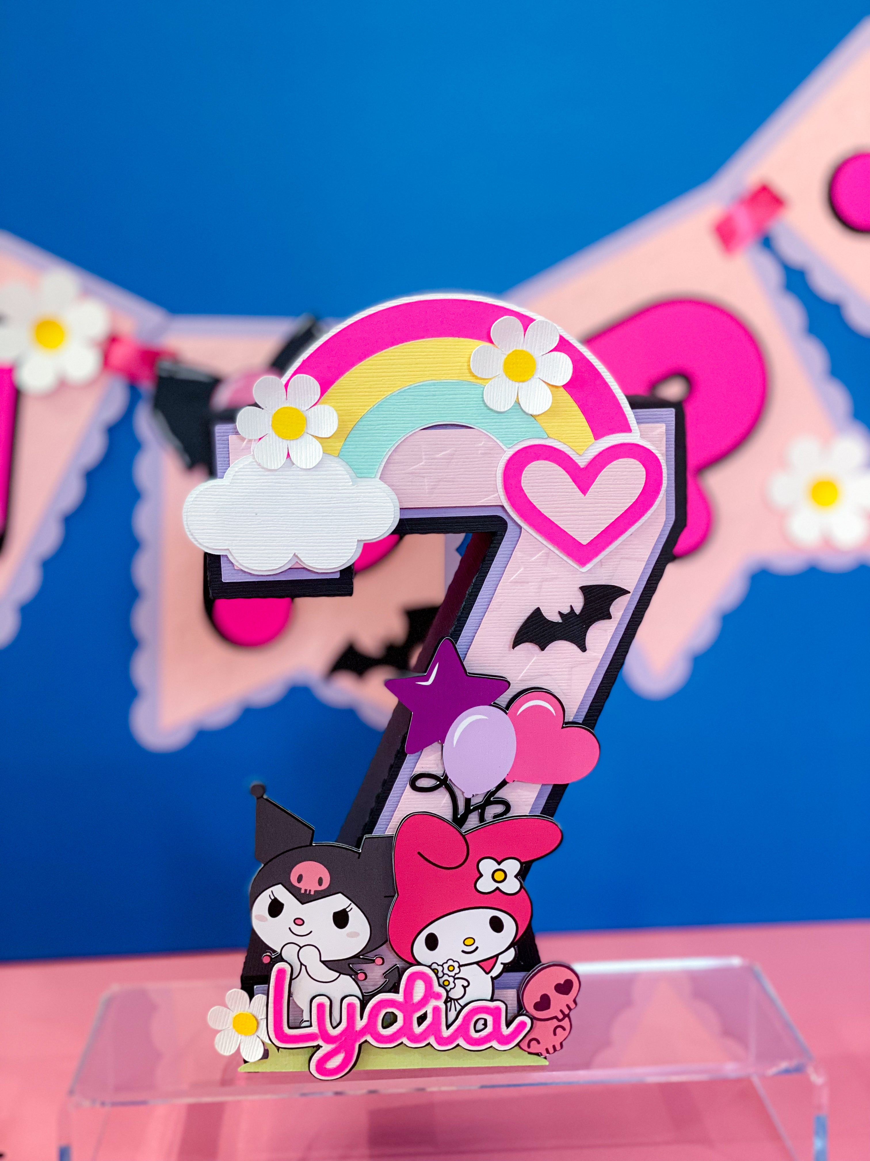Large Kuromi My Melody 3D Letter or Number with Name