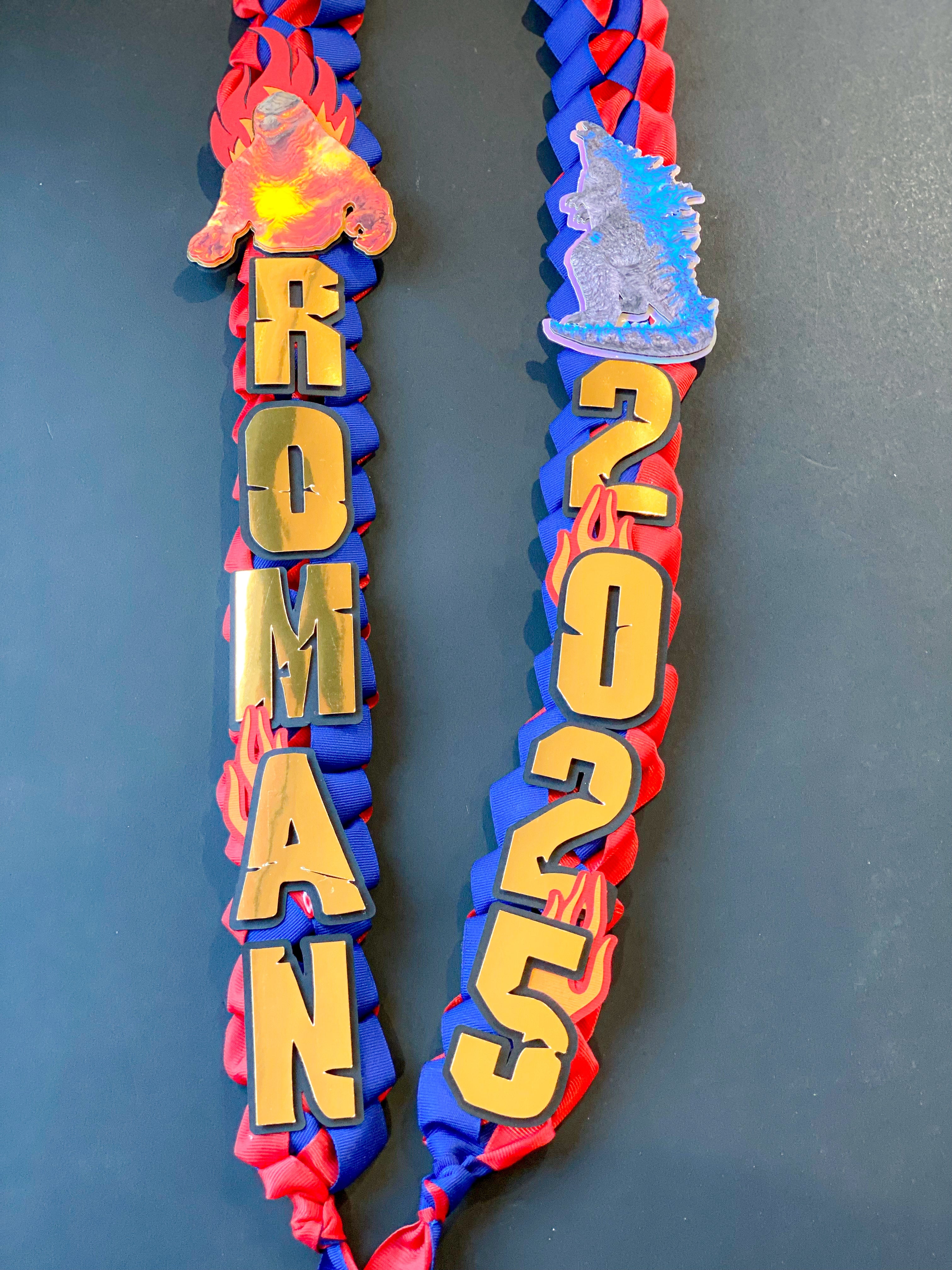 Godzilla Graduation Lei | Kindergarten Graduation Lei | Graduation Gift | Princess Graduation Lei | Graduation Ribbon Lei | Class of 2026