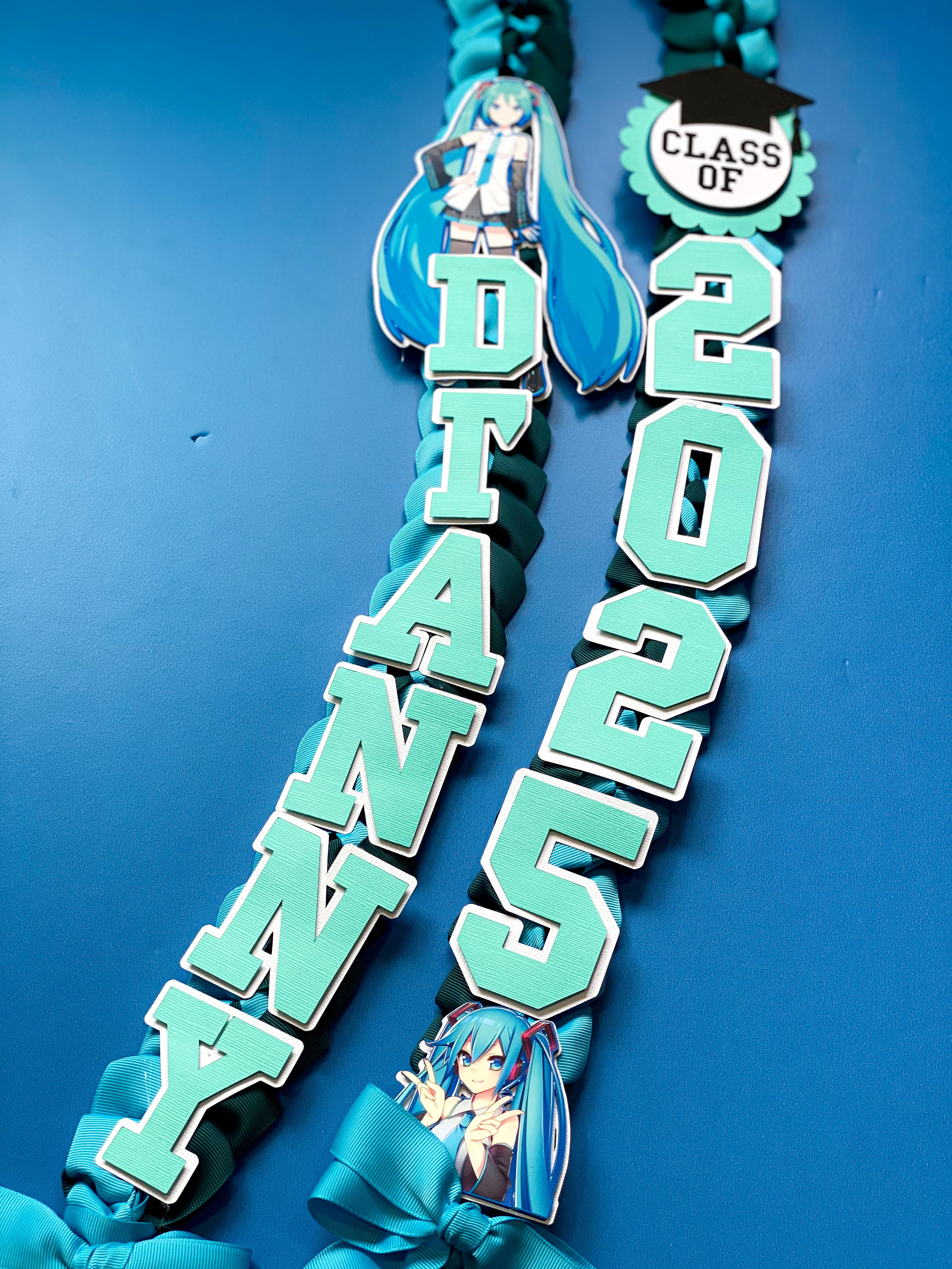 Hatsune Miku Graduation Lei | Kindergarten Graduation Lei | Graduation Gift | Princess Graduation Lei | Graduation Ribbon Lei | Class of 2026