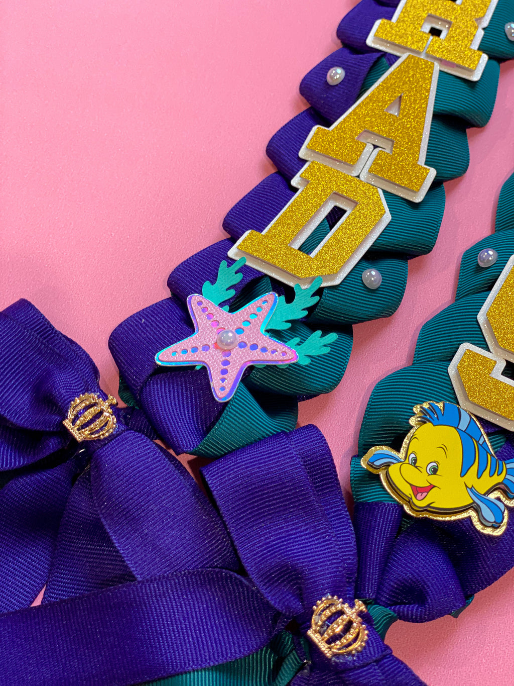 Ariel Little Mermaid Graduation Lei | Kindergarten Graduation Lei | Graduation Gift | Princess Graduation Lei | Graduation Ribbon Lei | Class of 2025