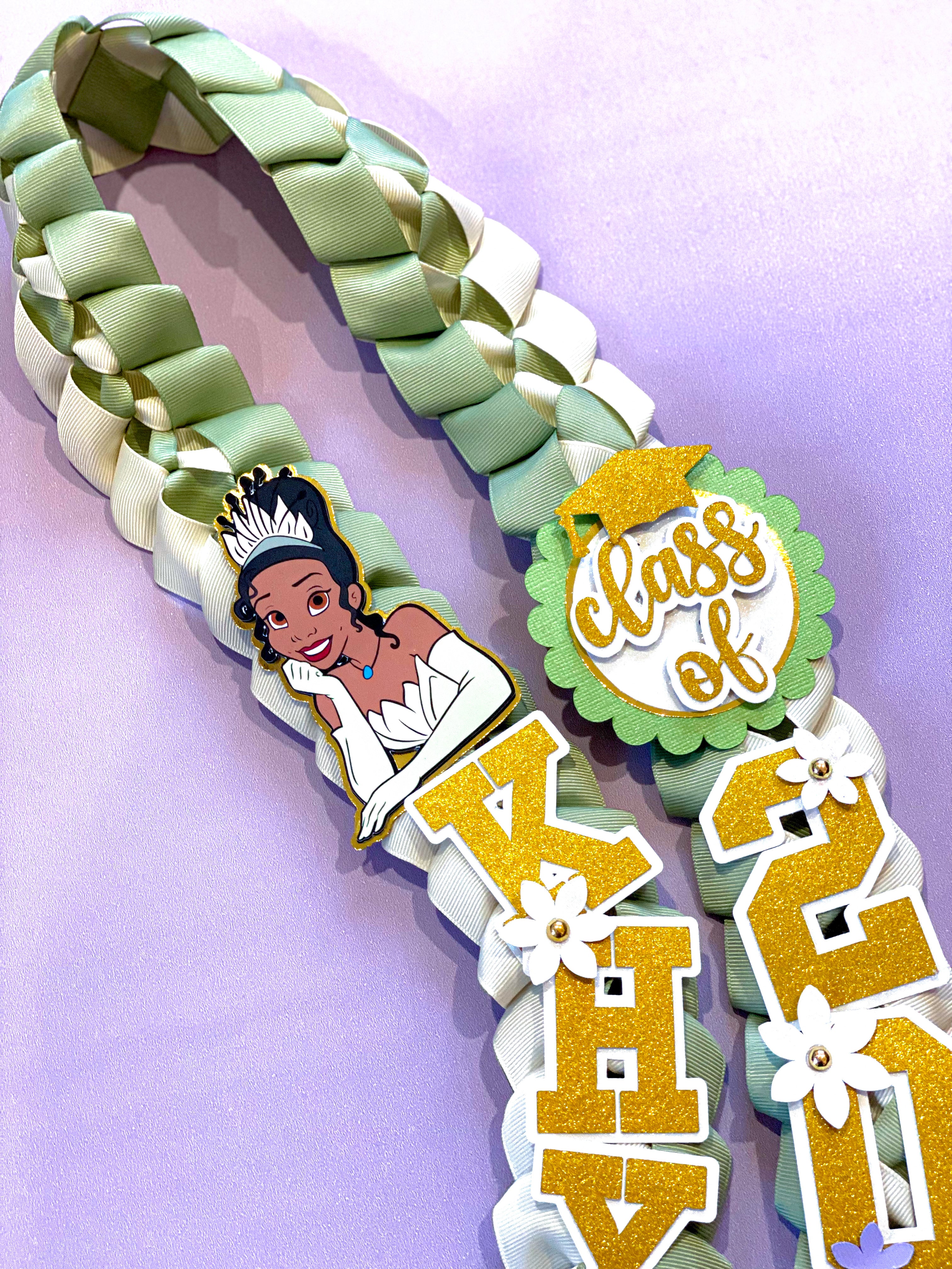 Tiana Graduation Lei | Kindergarten Graduation Lei | Graduation Gift | Princess Graduation Lei | Graduation Ribbon Lei | Class of 2025