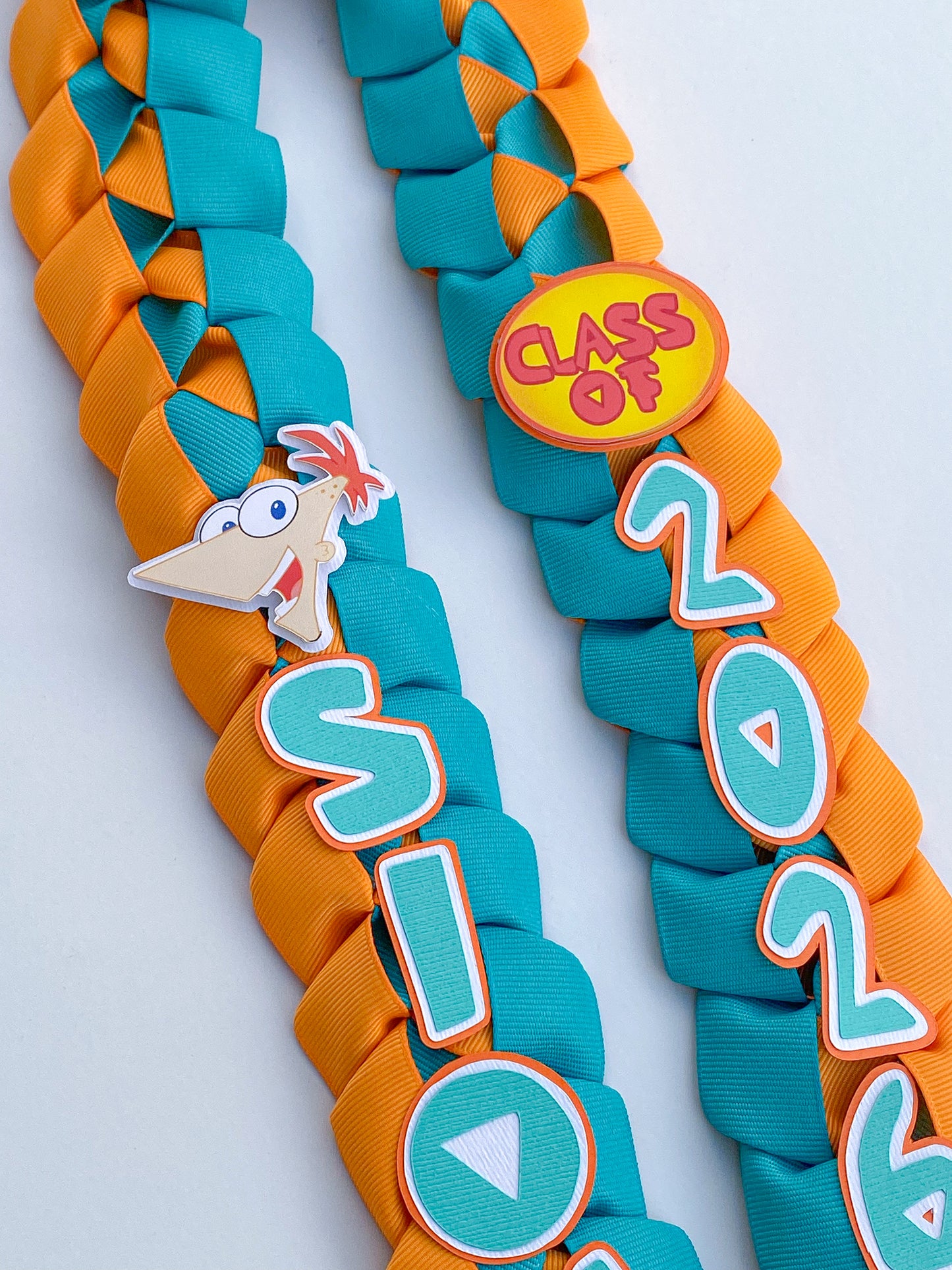 Bundle Phineas and Ferb Graduation Cap Topper and Lei | Kindergarten Graduation | Graduation Gift | Personalized Grad Cap and Lei | Class of 2026
