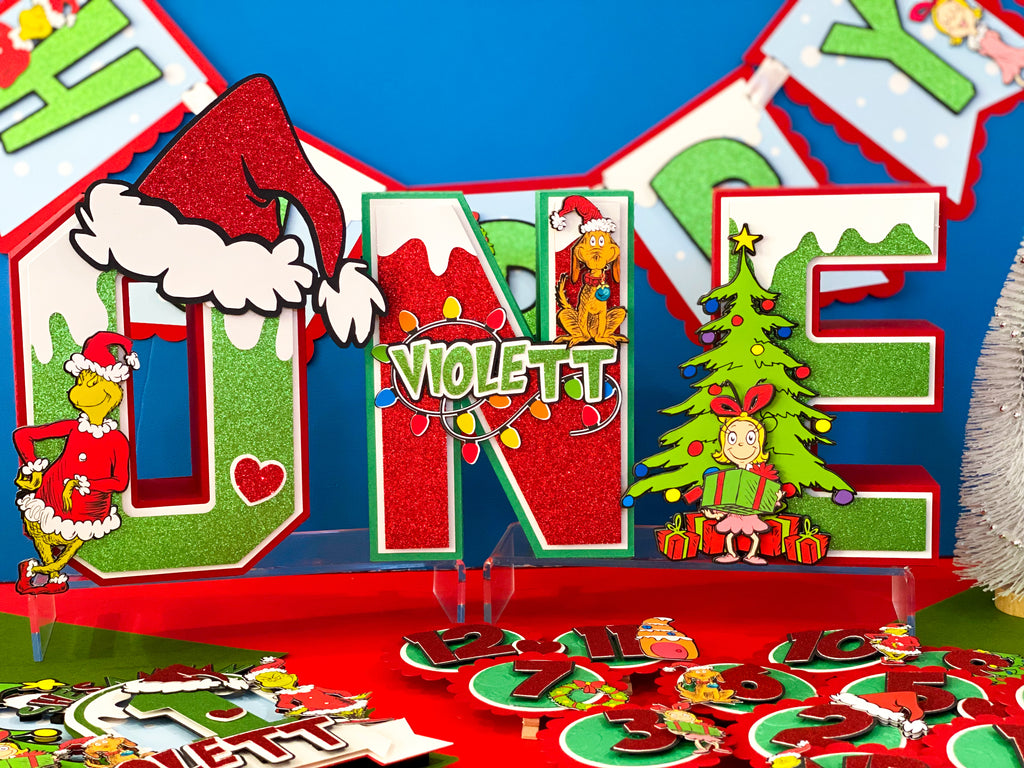 Grinch 3D Letters or Numbers