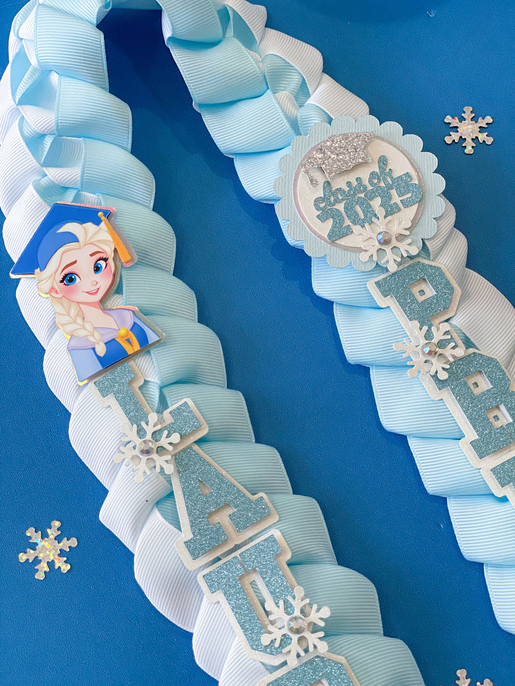 Frozen Elsa Graduation Lei | Kindergarten Graduation Lei | Graduation Gift | Princess Graduation Lei | Graduation Ribbon Lei | Class of 2025