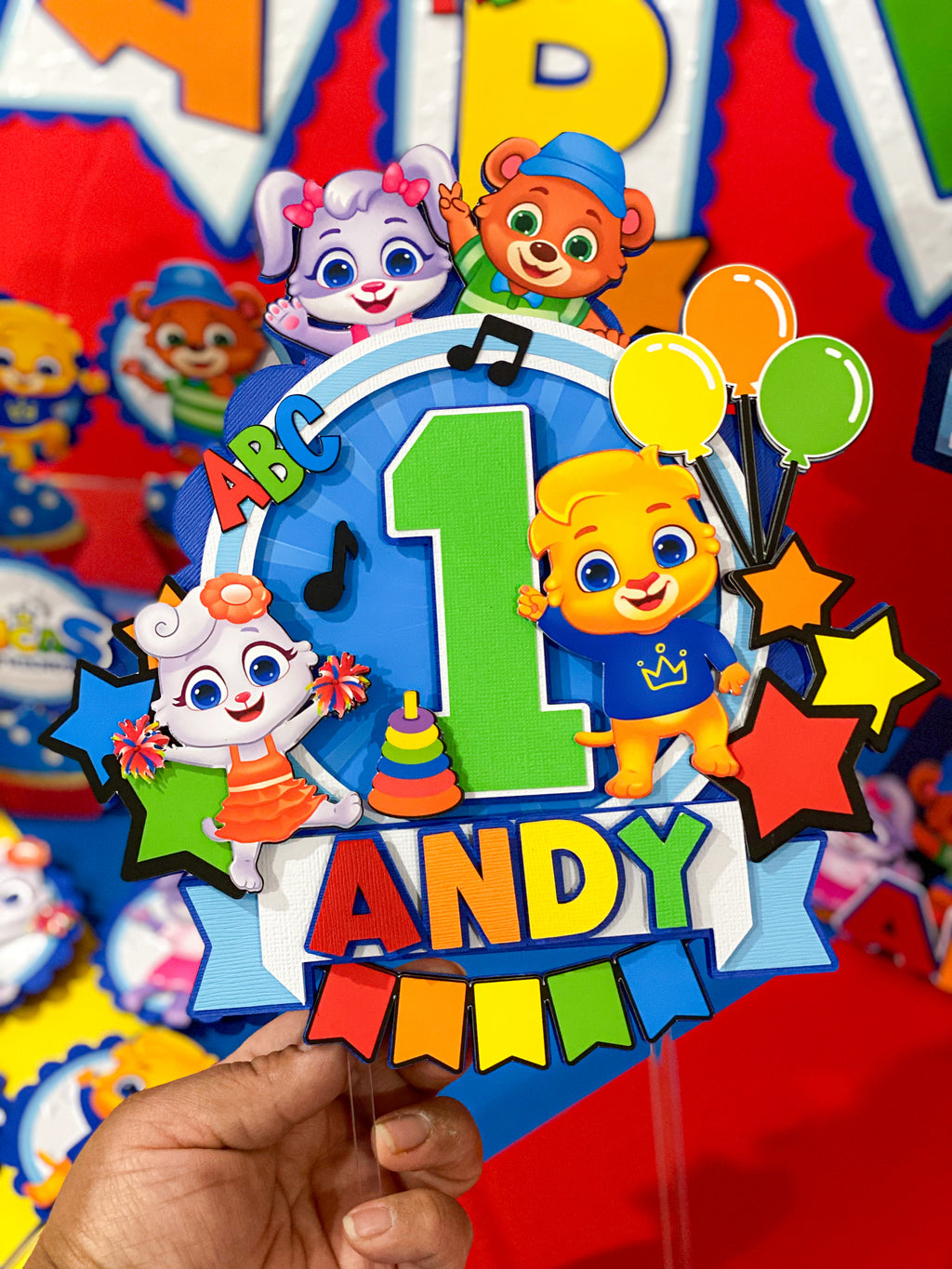 Lucas and Friends Cake Topper